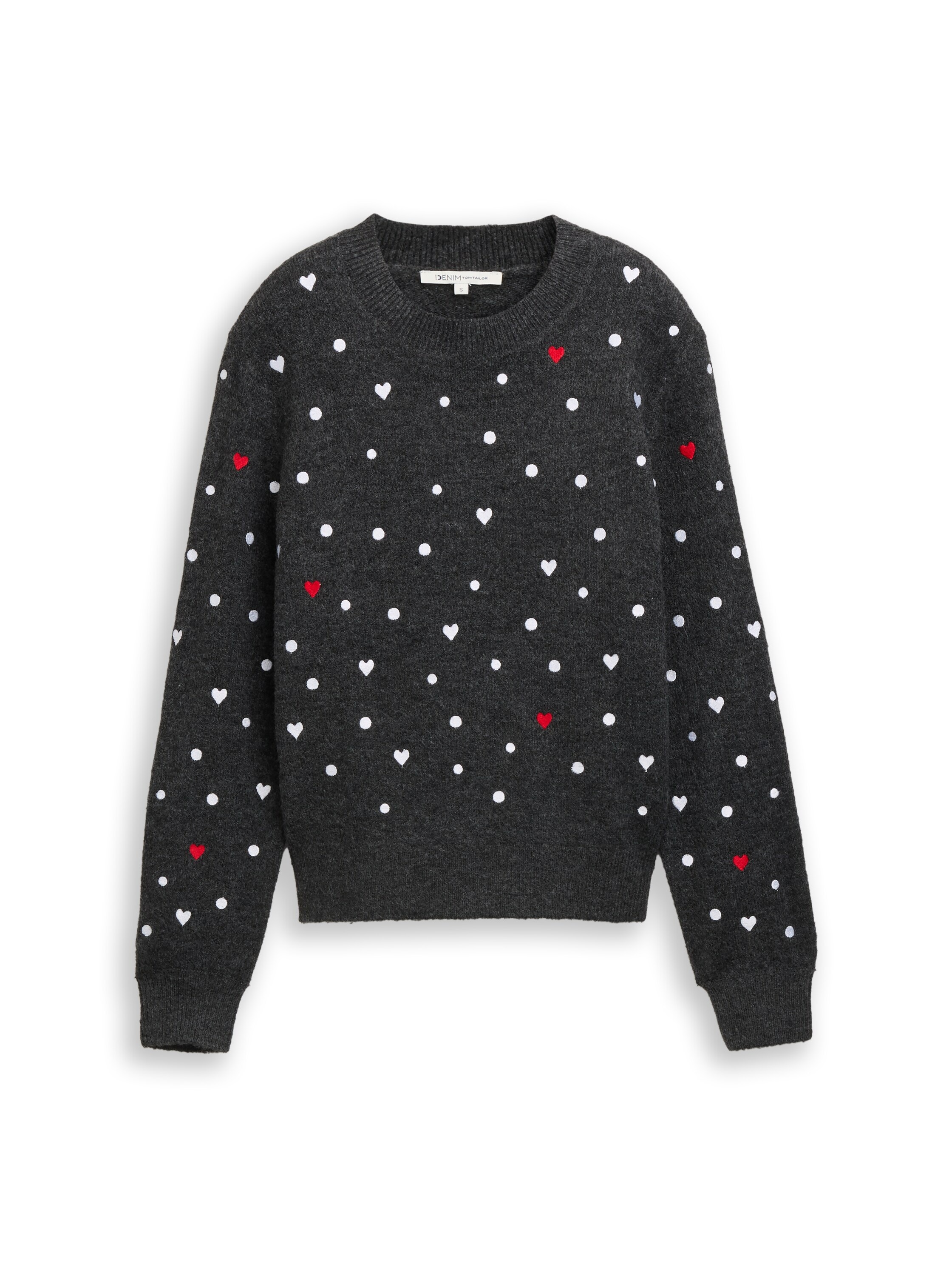 TOM TAILOR Denim Strickpullover mit Stickereien