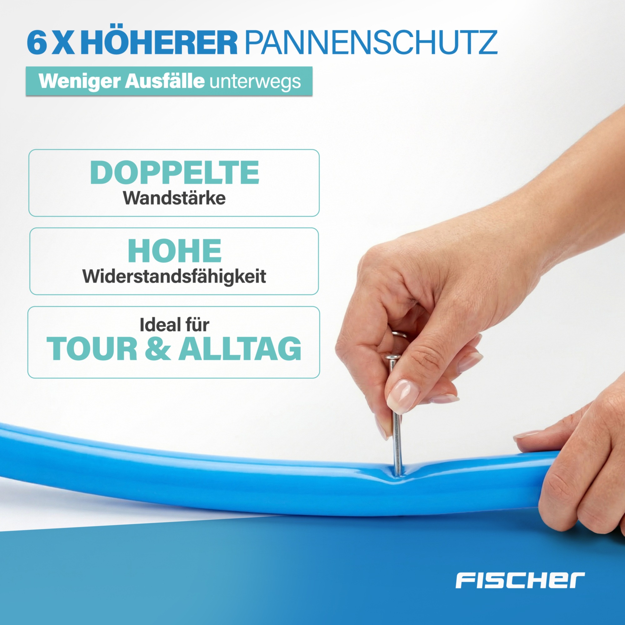 FISCHER Fahrrad Fahrradschlauch »TPU-Schlauch MTB 27,5" 54/65-584«