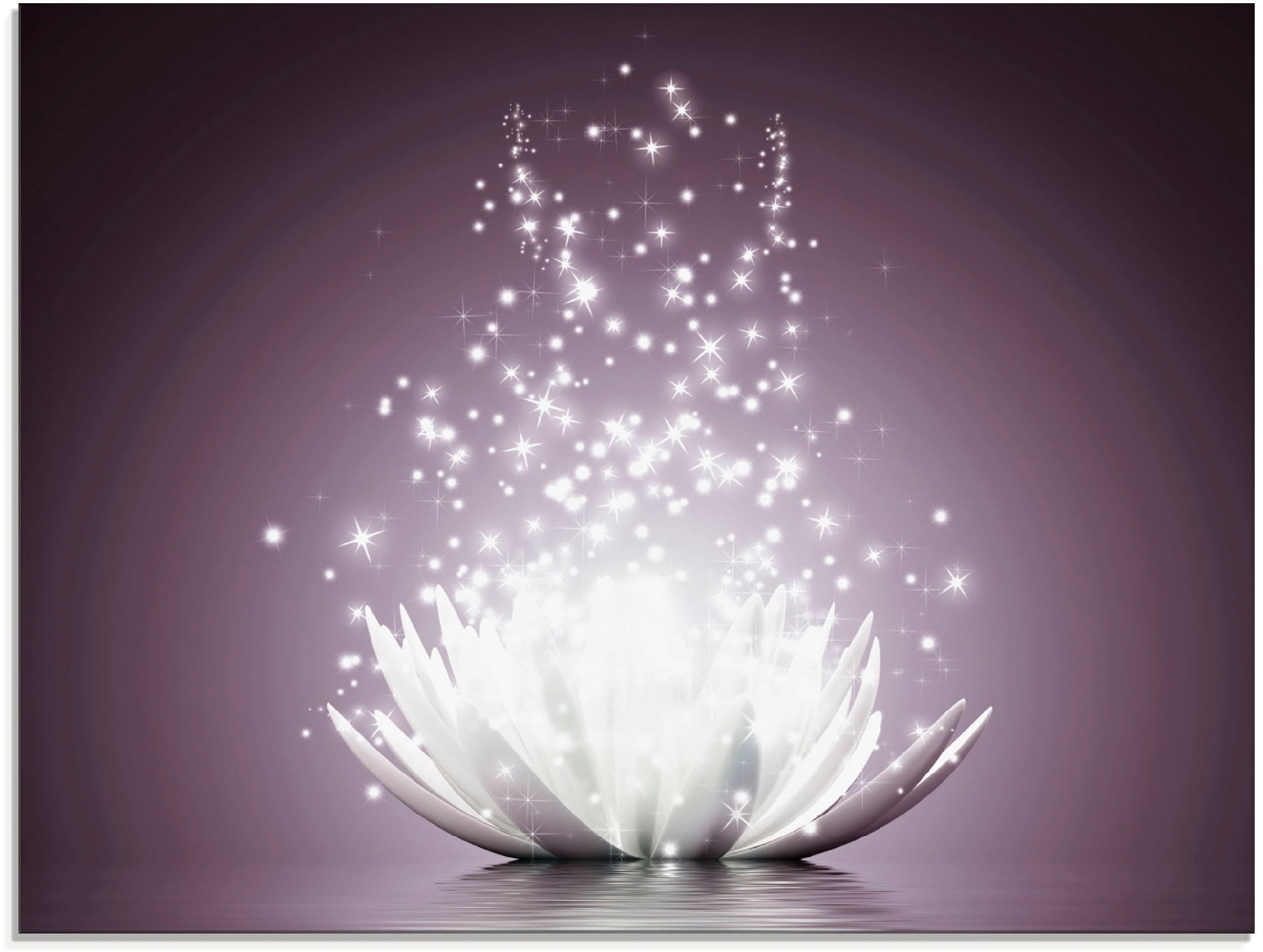 Artland Glasbild »Magie der Lotus-Blume«, Blumen, (1 St.), in verschiedenen Größen
