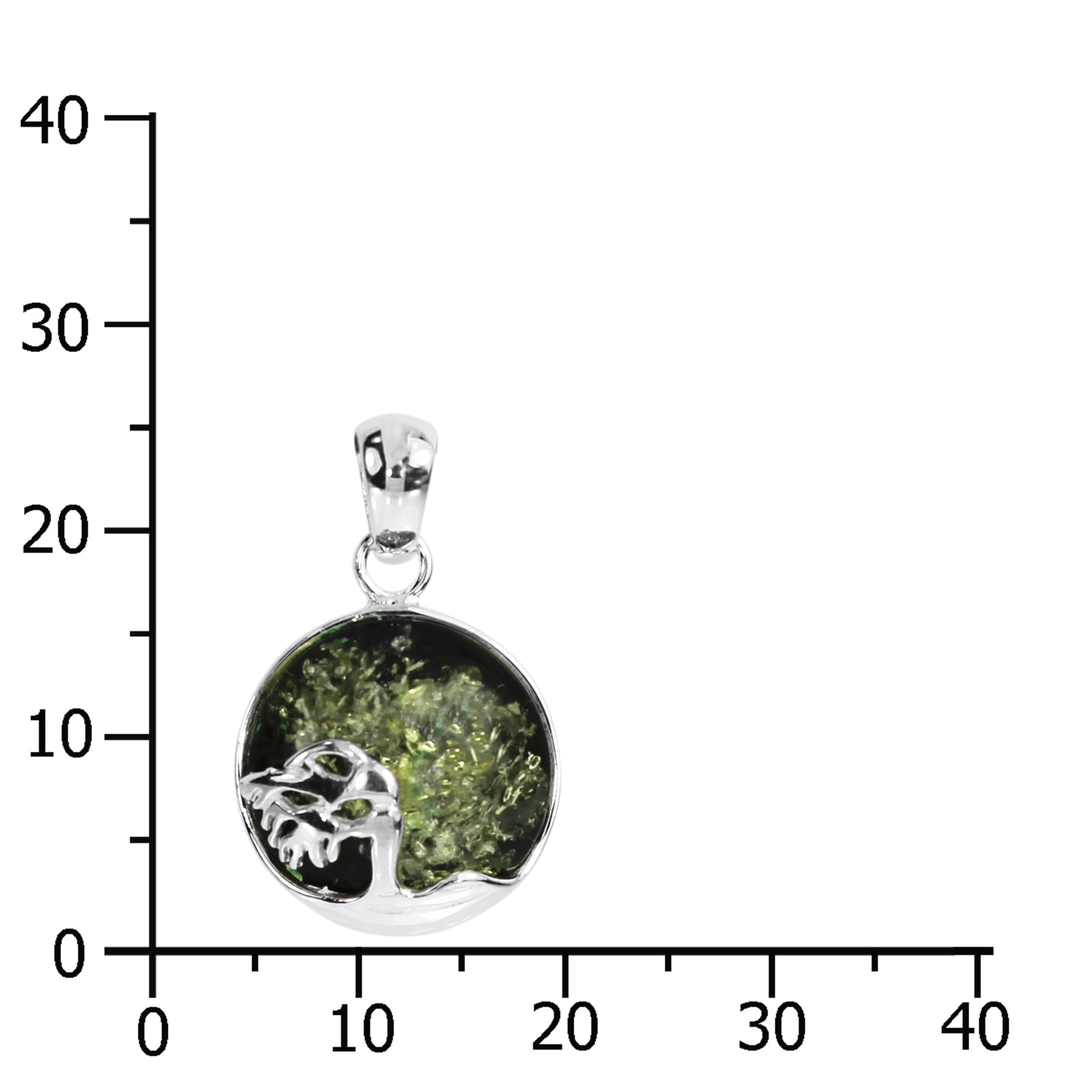 OSTSEE-SCHMUCK Kettenanhänger »- Windflüchter 16 mm - Silber 925/000 - Bernstein«