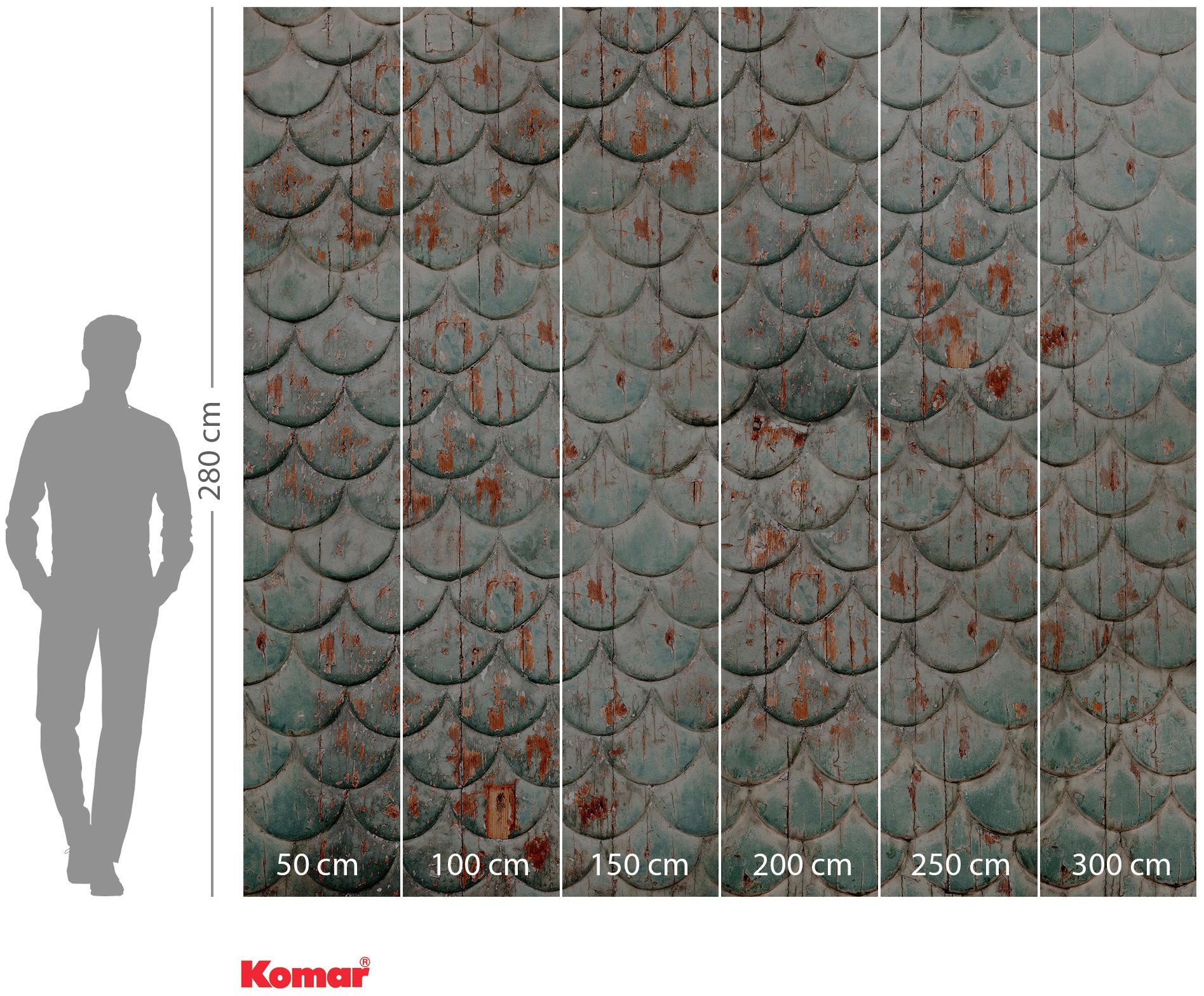Komar Vliestapete »Digitaldruck Vlies - Antique - Größe 300 x 280 cm«, bedruckt, Wohnzimmer, Schlafzimmer