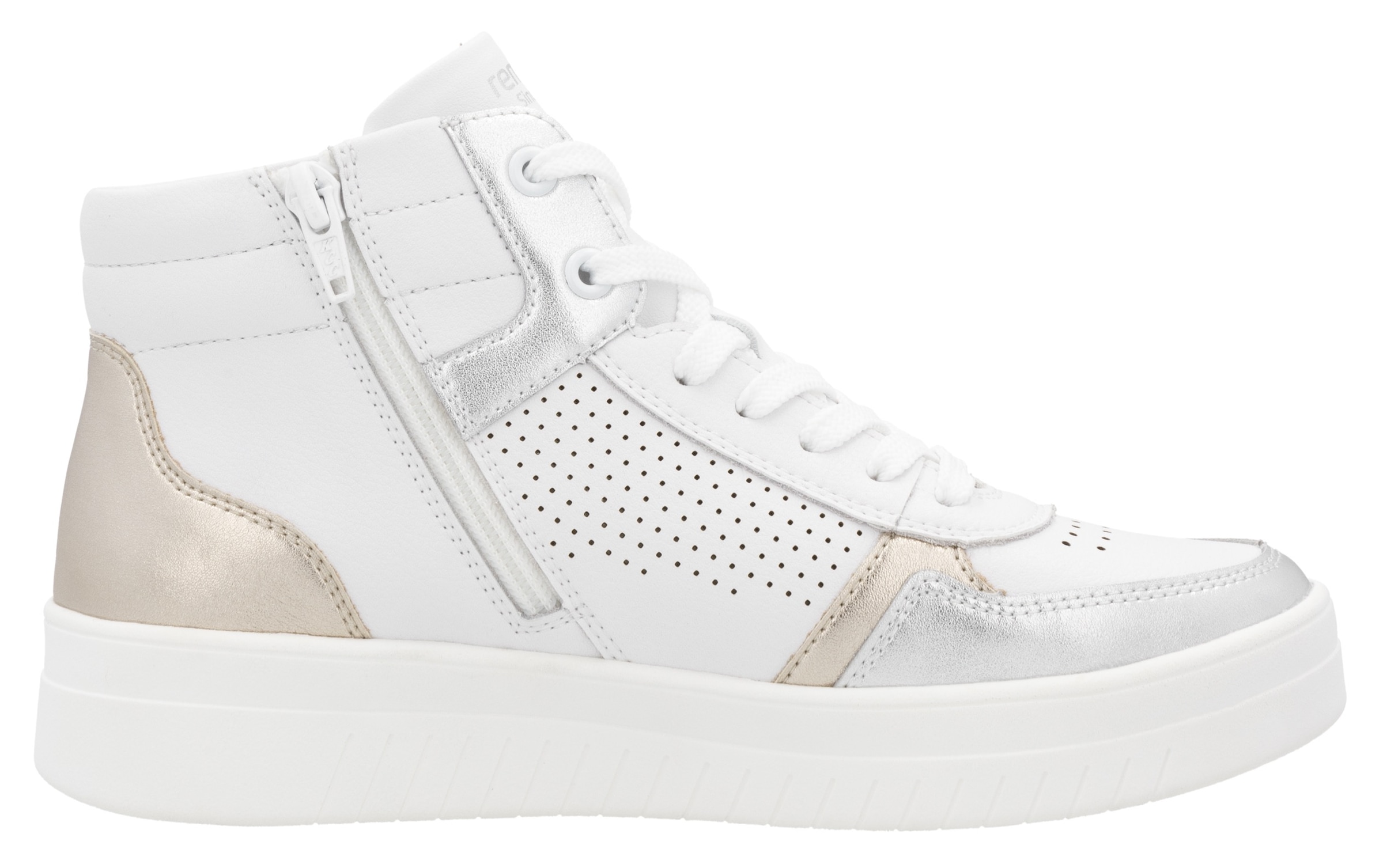 Remonte Plateausneaker, Freizeitschuh, Schnürschuh, High Top-Sneaker mit Kontrastbesatz