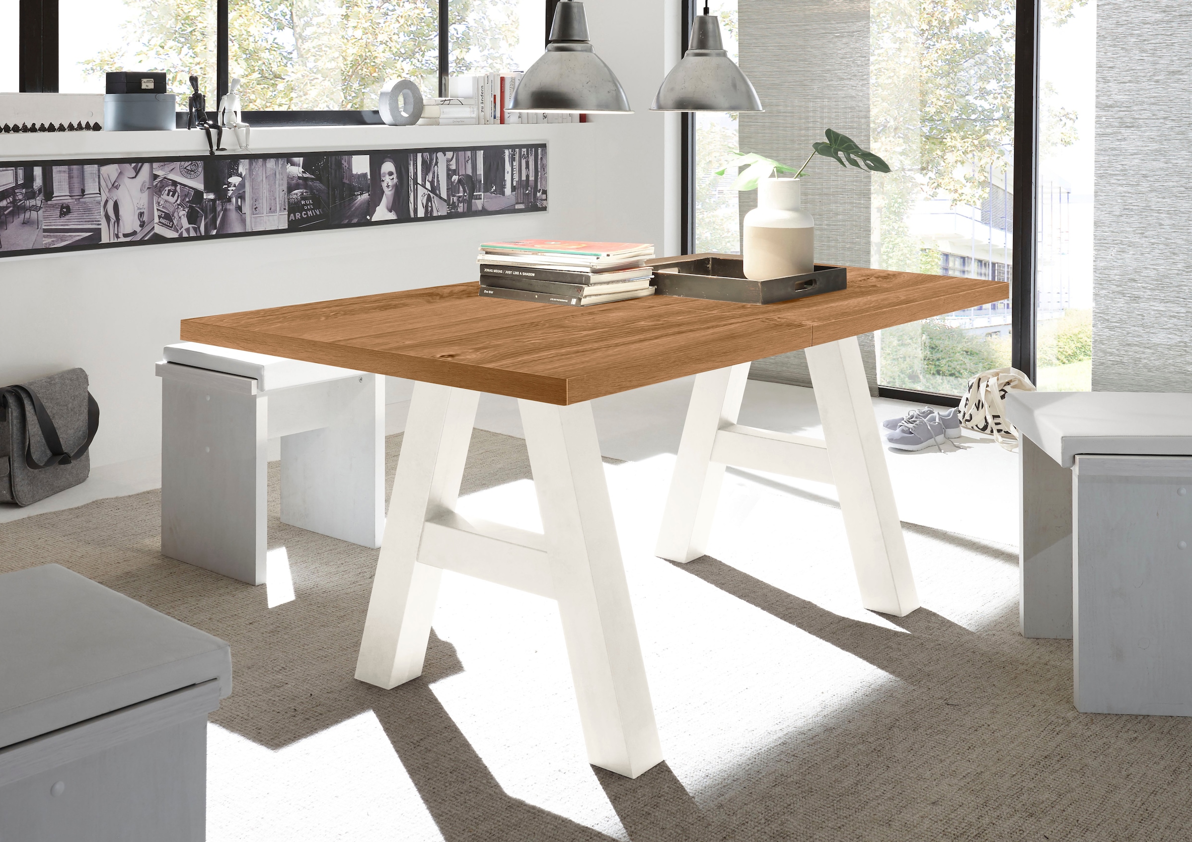 Mäusbacher Esstisch »Mister TOPSELLER!«, (OTTOs Choice), mit Auszug (160-210 cm), Gestell in A-Form