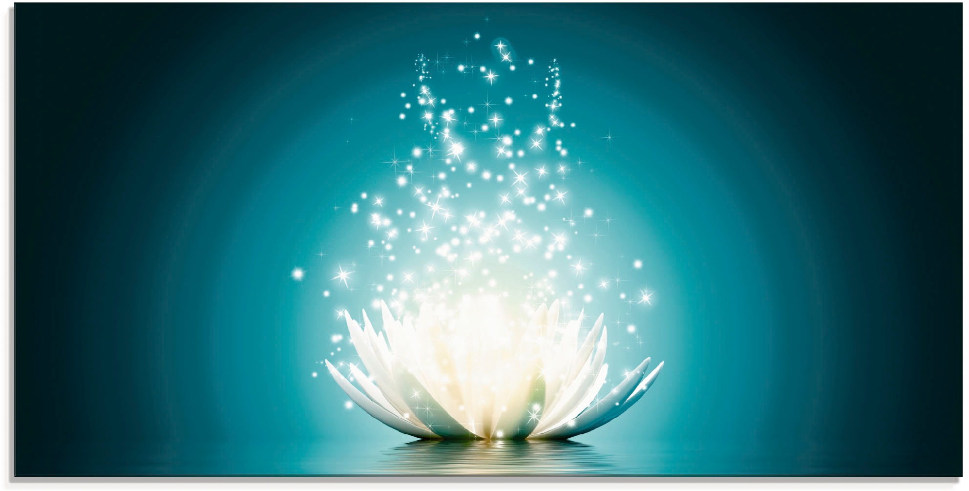 Artland Glasbild »Magie der Lotus-Blume«, Blumen, (1 St.), in verschiedenen Größen