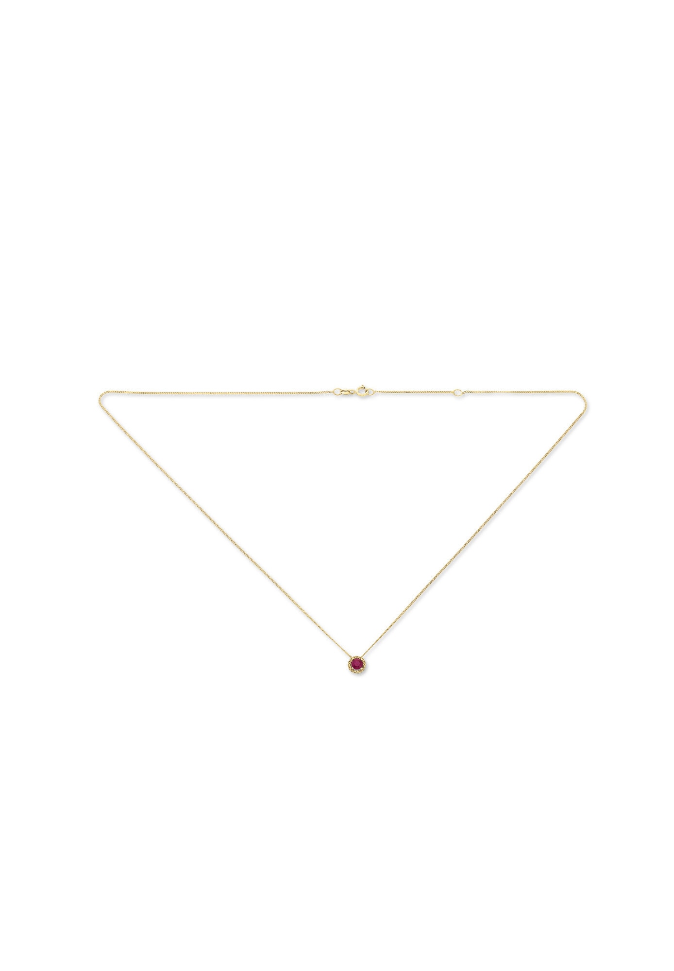 ONE ELEMENT Goldkette »Rubin Halskette aus 333 Gelbgold  45 cm Ø 6,2 mm«