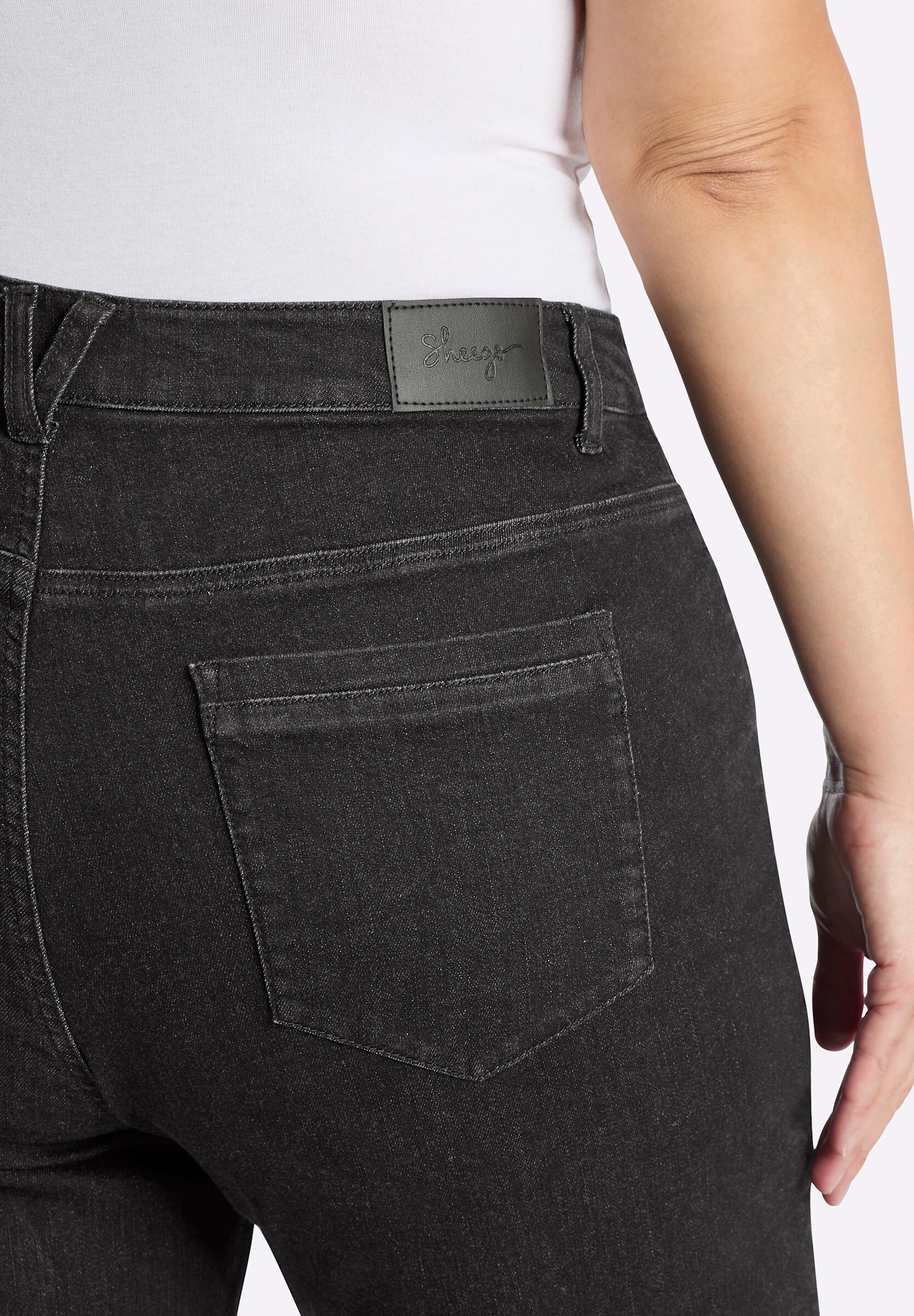 Sheego 5-Pocket-Jeans »Jeans Jeans mit Barrel-Leg«