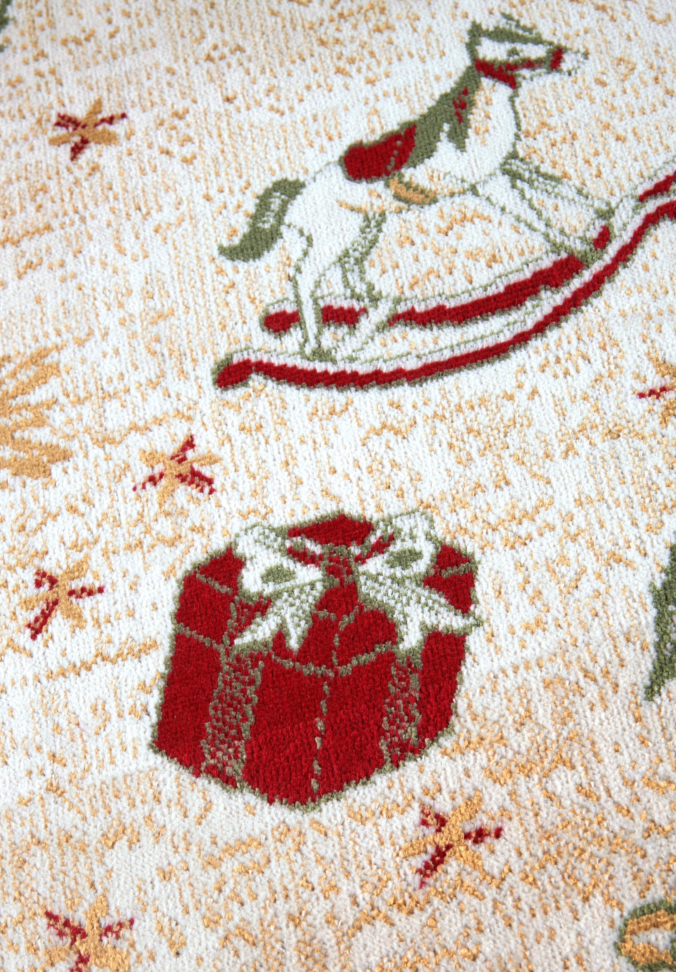 Villeroy & Boch Teppich »Nostalgic Shine Toy's Delight, eckig, rund und Läufer«, rechteckig, 6 mm Höhe, Weihnachten, Wohnzimmer, Flur, Geschenk, Toys Delight, Dekoration
