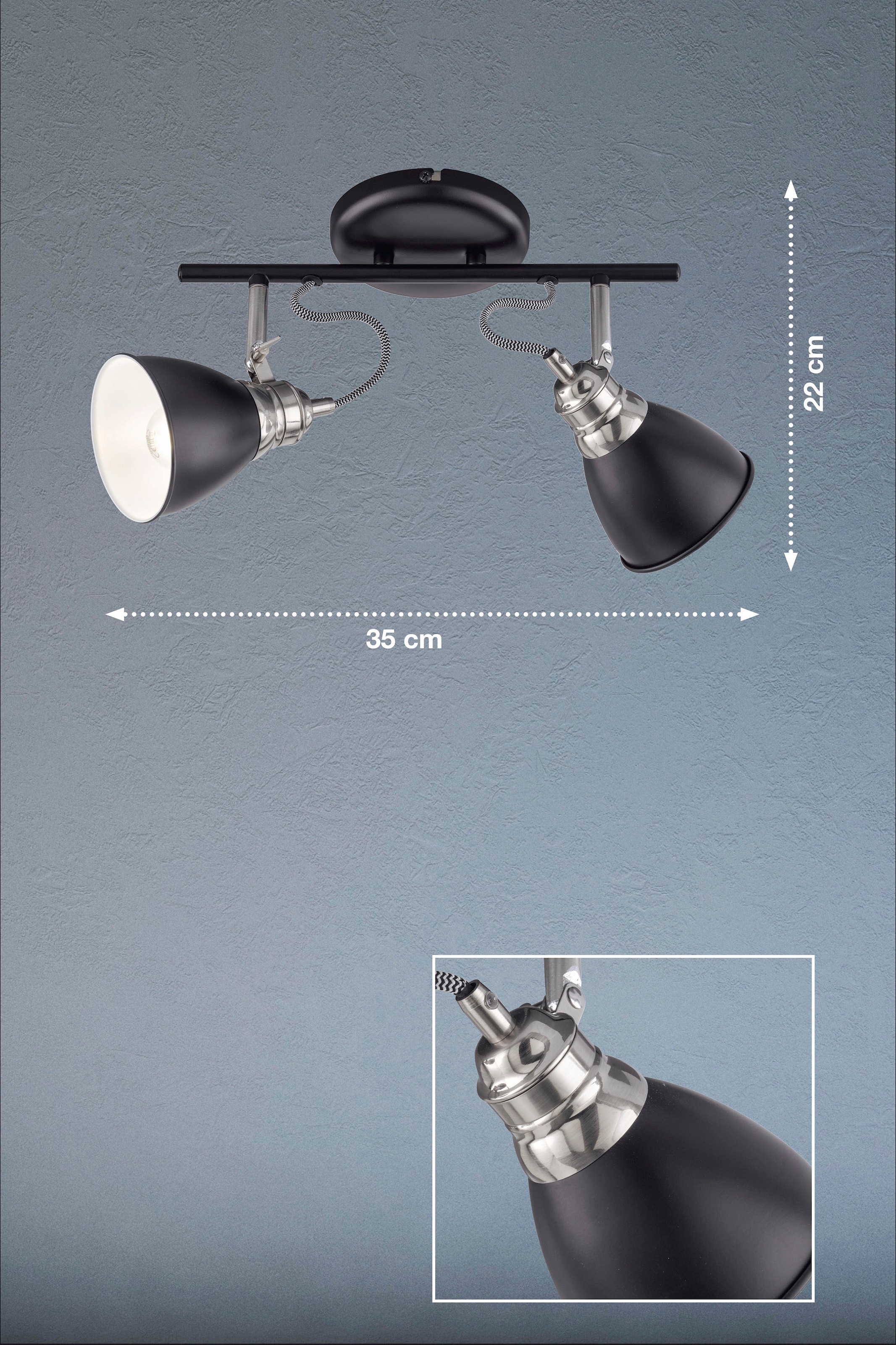 FISCHER & HONSEL Deckenspots »Wales«, 2 flammig, Leuchtmittel E14 | ohne Leuchtmittel