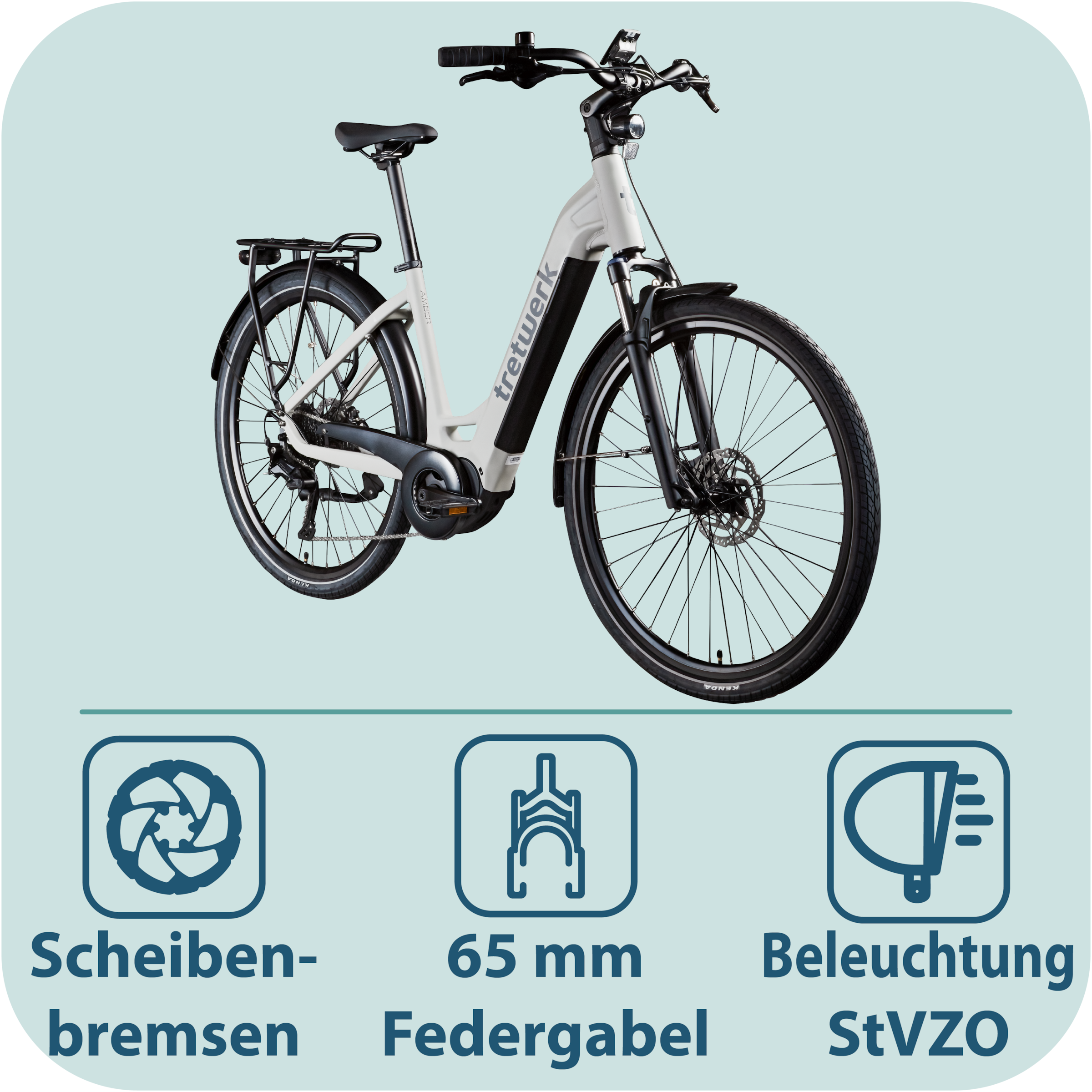 Tretwerk »Amber« 9 Gang Shimano Cues U3020 Schaltwerk Kettenschaltung Mittelmotor 250 W E Bike Damen 28" Elektrofahrrad 155 - 185cm Hollandrad
