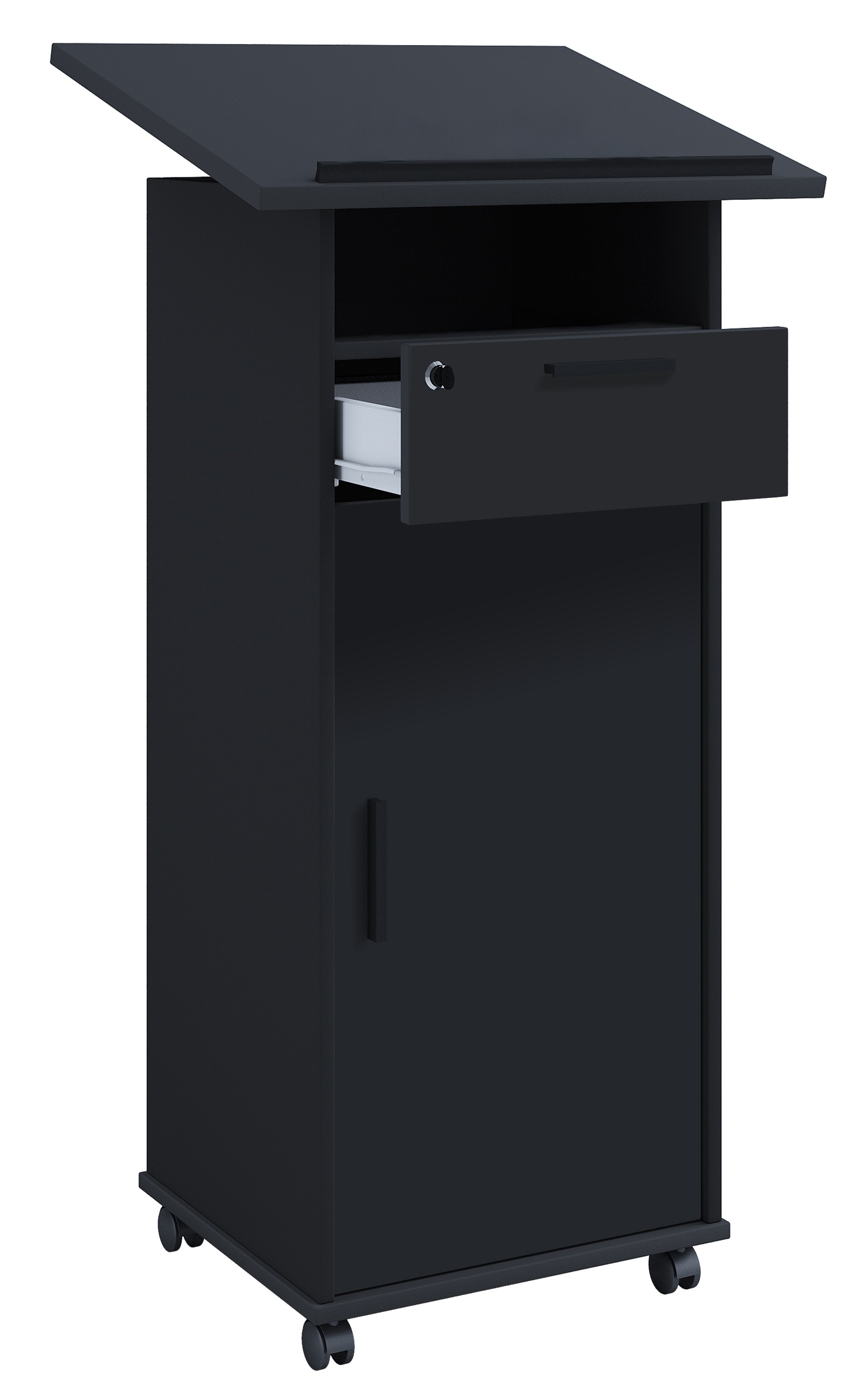 VCM Stehpult »Holz Stehpult Rednerpult Stehtisch Rollen Melta T« 1 Stk. tlg.