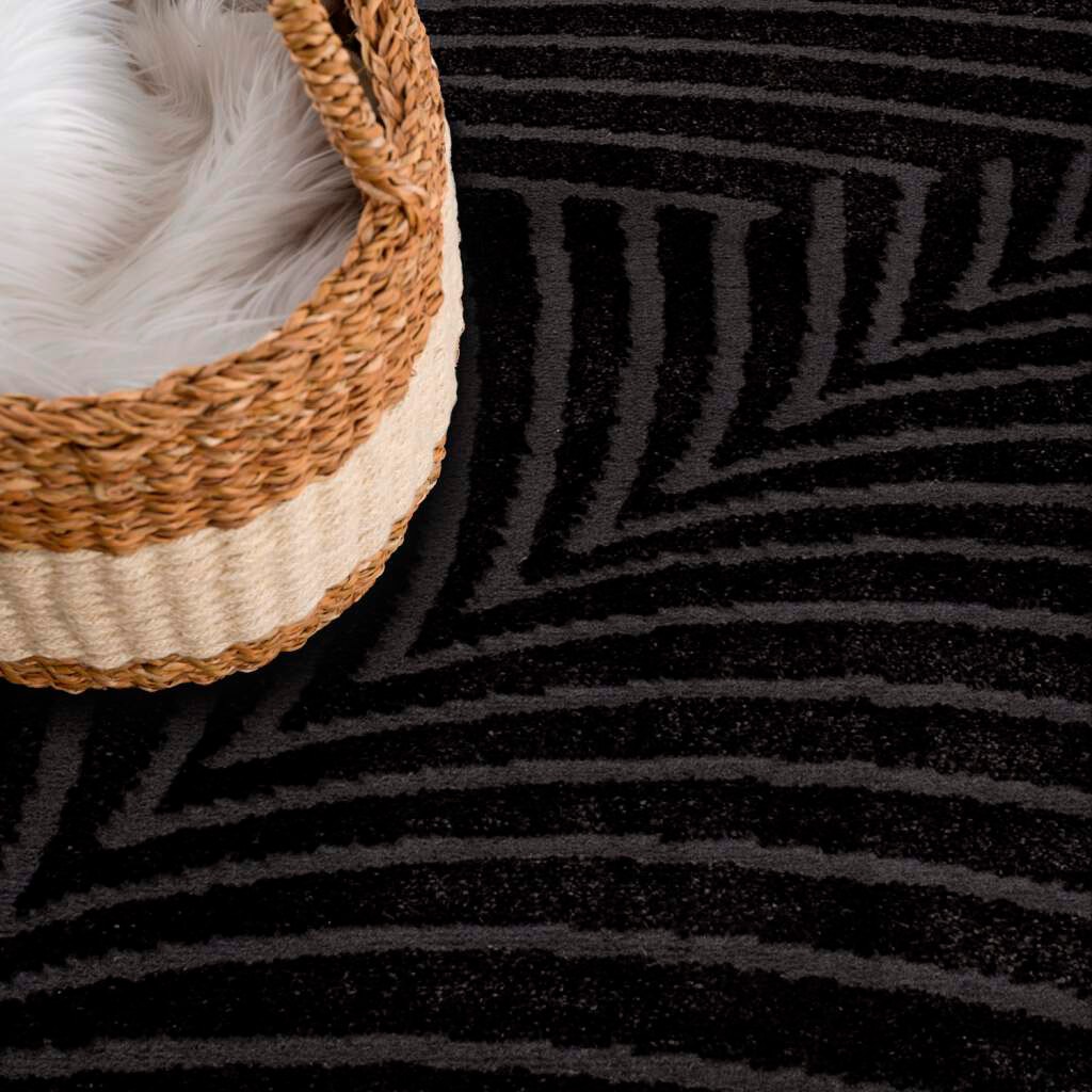 Carpet City Teppich »Friseé-Teppich FANCY 648« rechteckig 12 mm Höhe Läufer, Kurzflor, 3D-Optik, Kreisförmiges Muster, Wohnzimmer