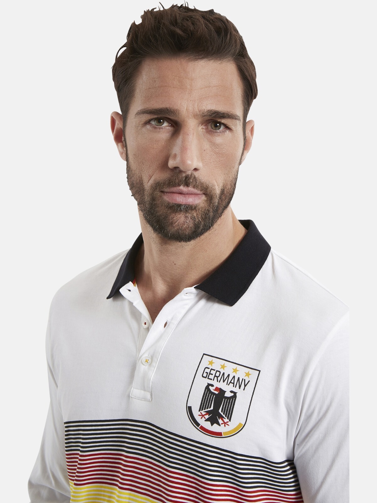 Jan Vanderstorm Langarm-Poloshirt »Fan-Polo GARRI«