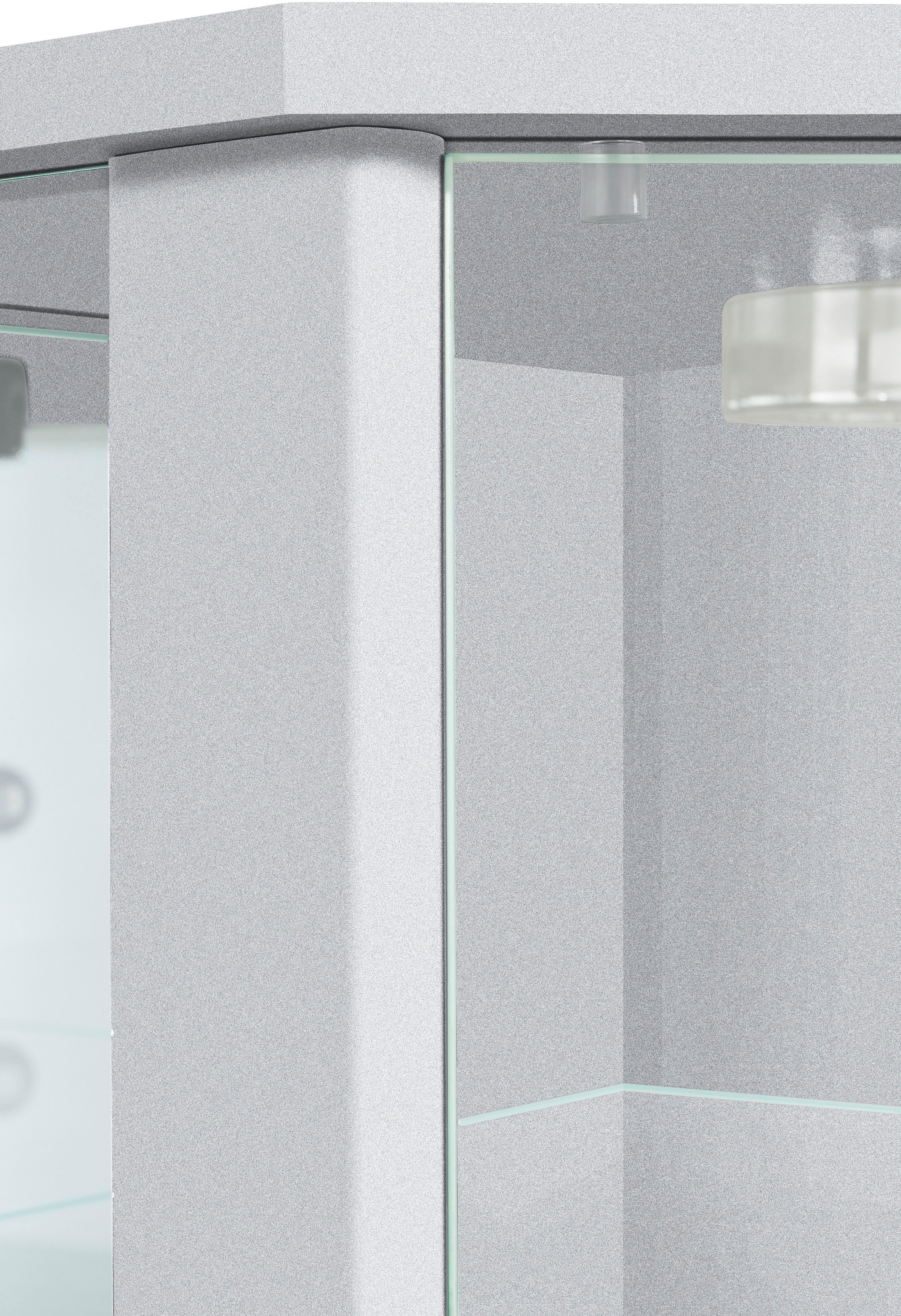 fif möbel Eckvitrine »TRIO Höhe ca. 172 cm, ink. Beleuchtung« Eckvitrine/Glasvitrine 1x Glastür, perfekt für Sammler, Sammlervitrine