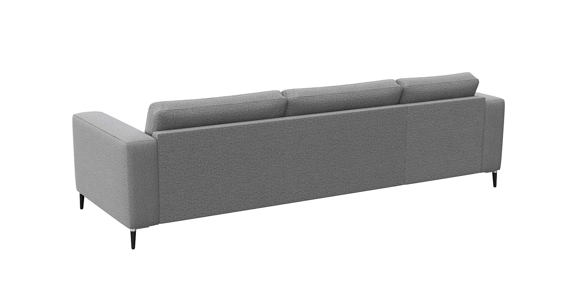 FLEXLUX Ecksofa »Fiore, super Sitzkomfort durch Kaltschaum im Sitz, L-Form« breite Armlehnen, Kaltschaum, Füße Alu+schwarz