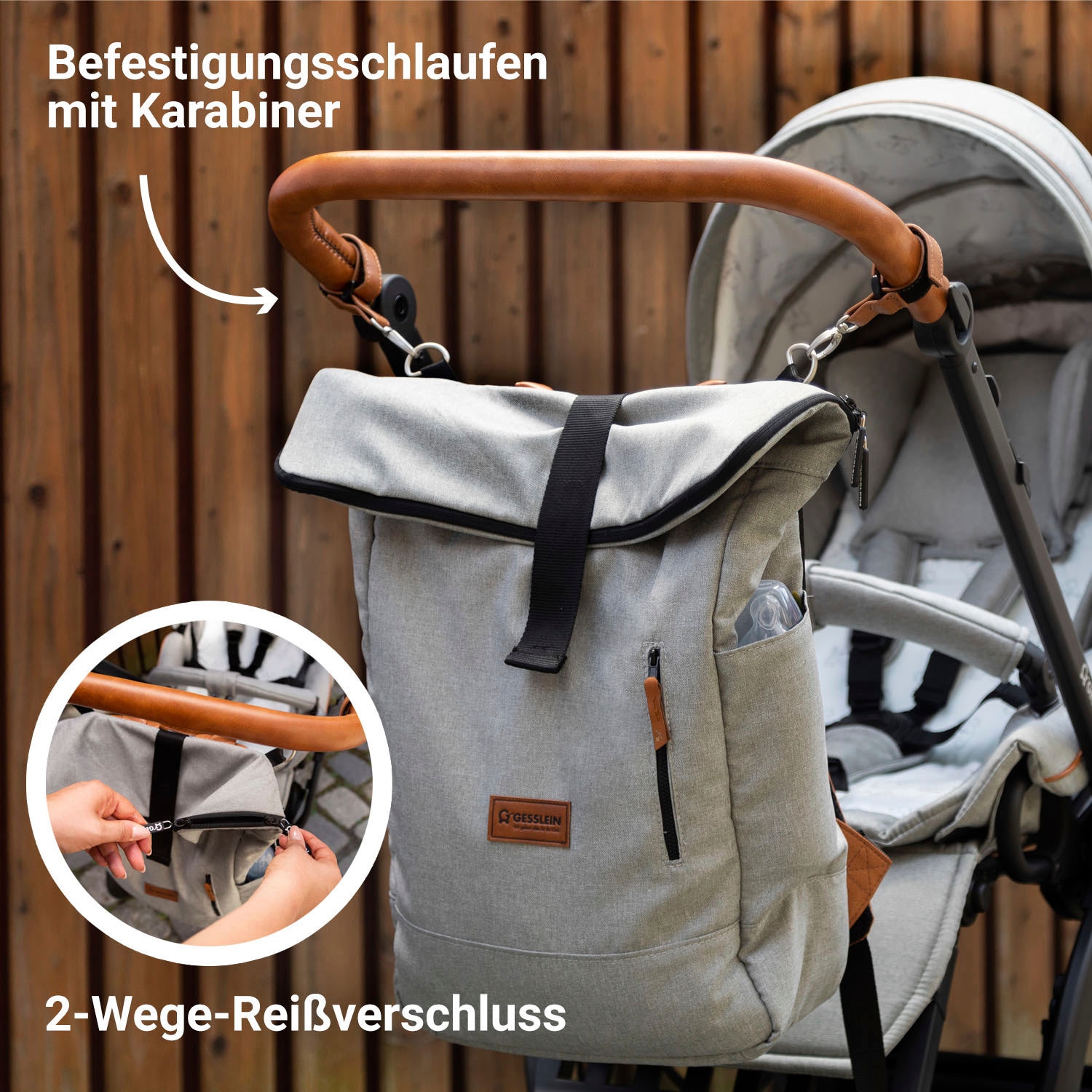 Gesslein Wickelrucksack »N°6, eisblau«, Made in Germany