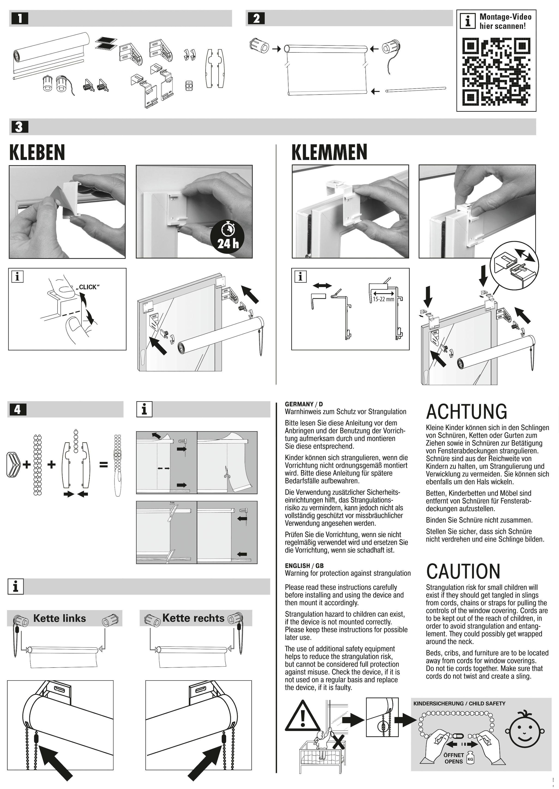 GARDINIA Seitenzugrollo »Easyfix Rollo Triangle«, Lichtschutz, Sichtschutz, mit Bohren/ohne Bohren, freihängend, mit Triangle Motiv