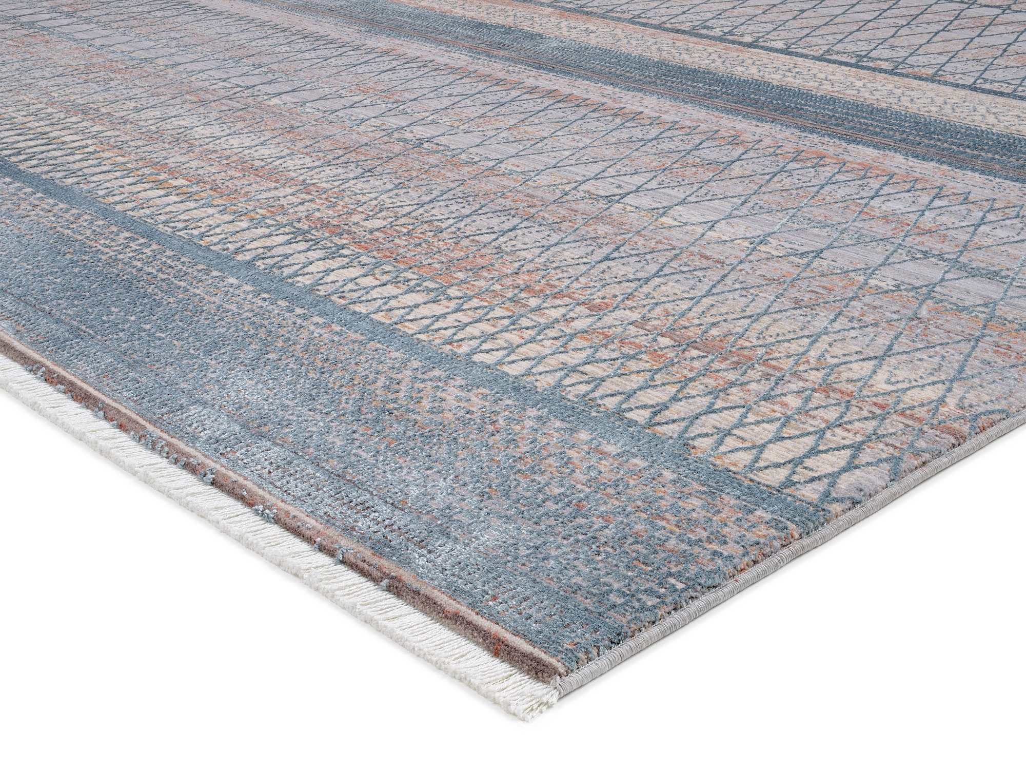 OCI DIE TEPPICHMARKE Teppich »FARBEN MASTER« rechteckig 7 mm Höhe Klassisches Muster, eingefasst, in 3-D-Optik, mit Fransen
