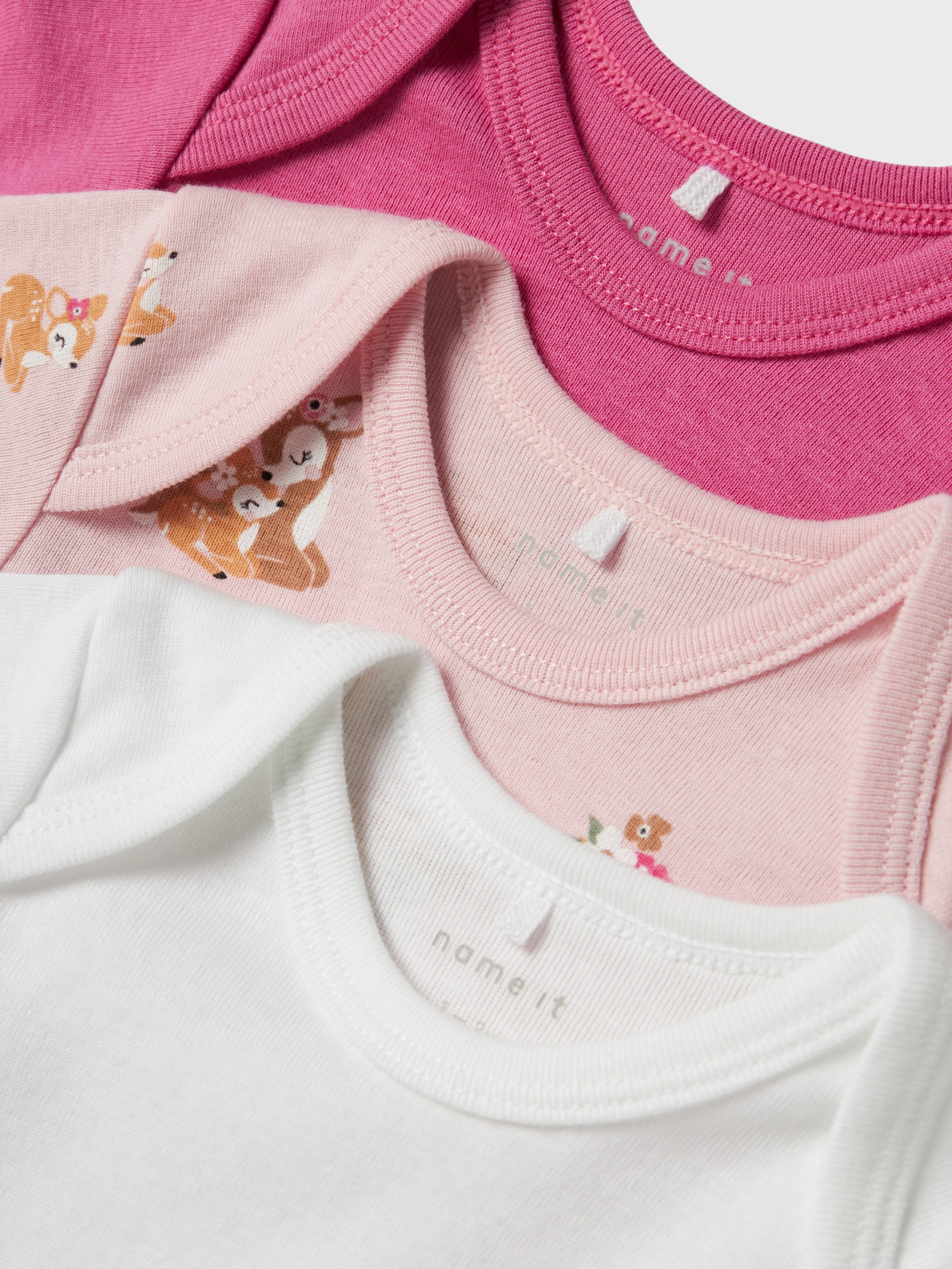 Name It Langarmbody »NBFBODY 3P LS IBIS ROSE DEER NOOS« Packung, 3 Stk.