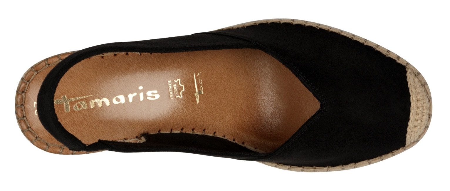 Tamaris Slingpumps, Keilabsatz, Plateau, Sandale, Sommerschuh, in schmaler Form