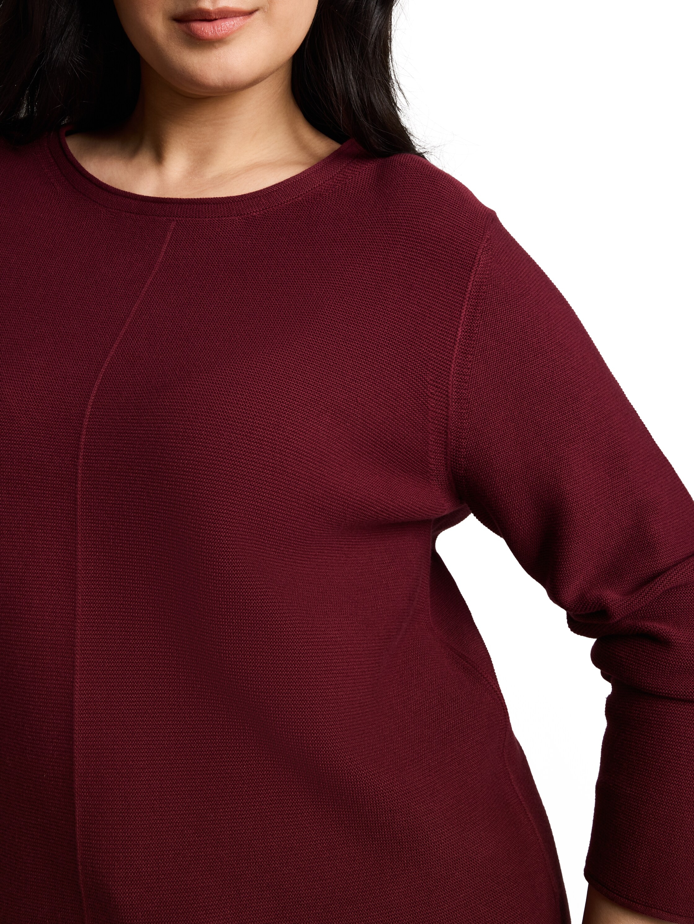 TOM TAILOR PLUS Strickpullover »TTP Pullover« mit feiner Struktur und aus reiner Baumwolle / Große Größen