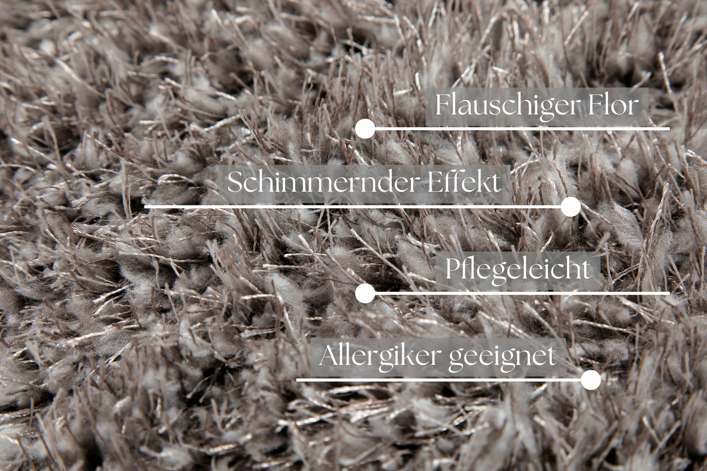 my home Hochflor-Teppich »Nickolas, auch als Läufer erhältlich«, rechteckig, 30 mm Höhe, Langflor, Shaggy, weicher Hochflor, uni farben, mit Glanz, Wohnzimmer