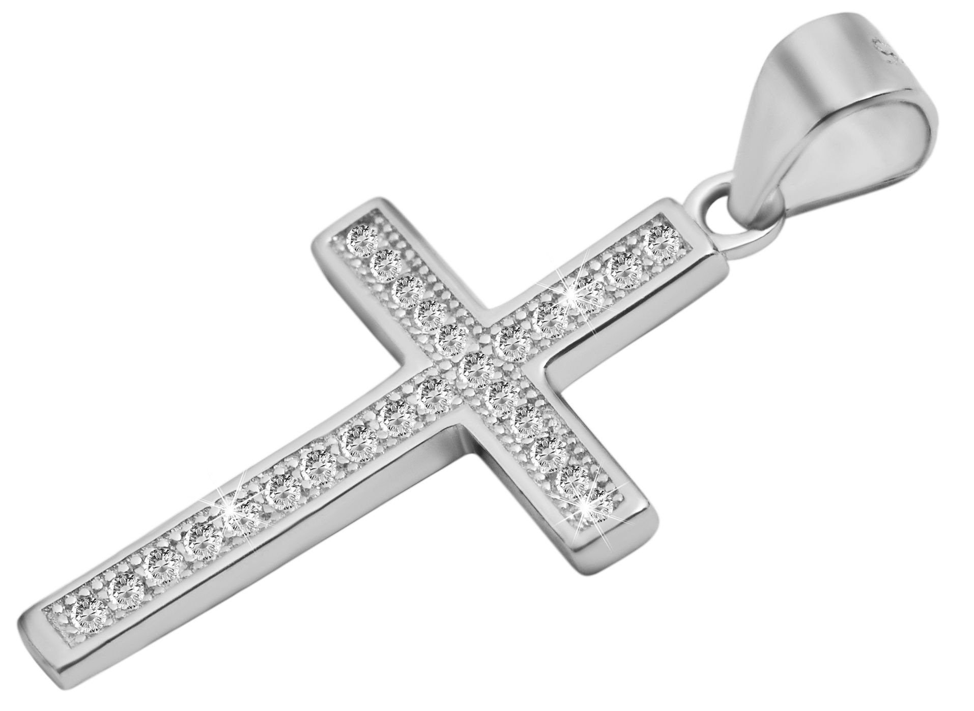 Adelia´s Kreuzanhänger »Damen Anhänger ¿ Kreuz Kreuzanhänger aus 925 Silber mit Zirkonia«