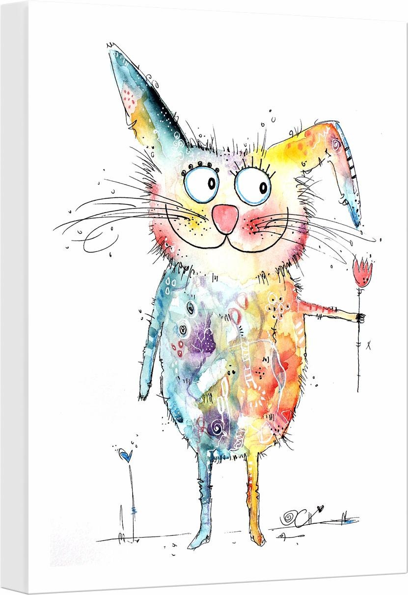 Wall-Art Leinwandbild »Hagenmeyer - Happy Rabbit«, 30/45 cm