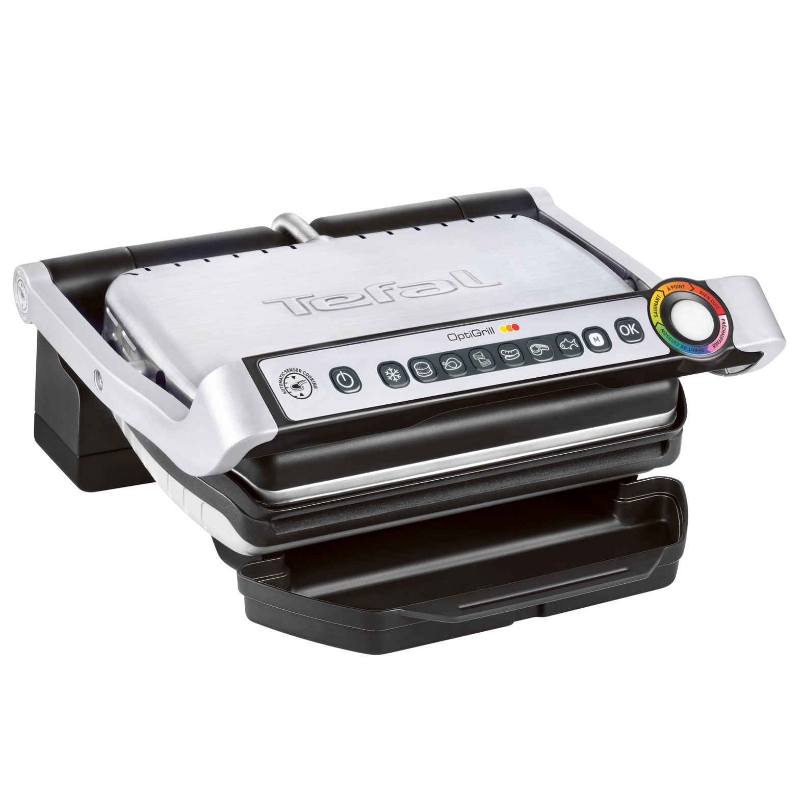 Tefal Kontaktgrill »OptiGrill, 6 automatische Programme, ein manuelles Programm« 2000 W spülmaschinengeeignete Platten und...