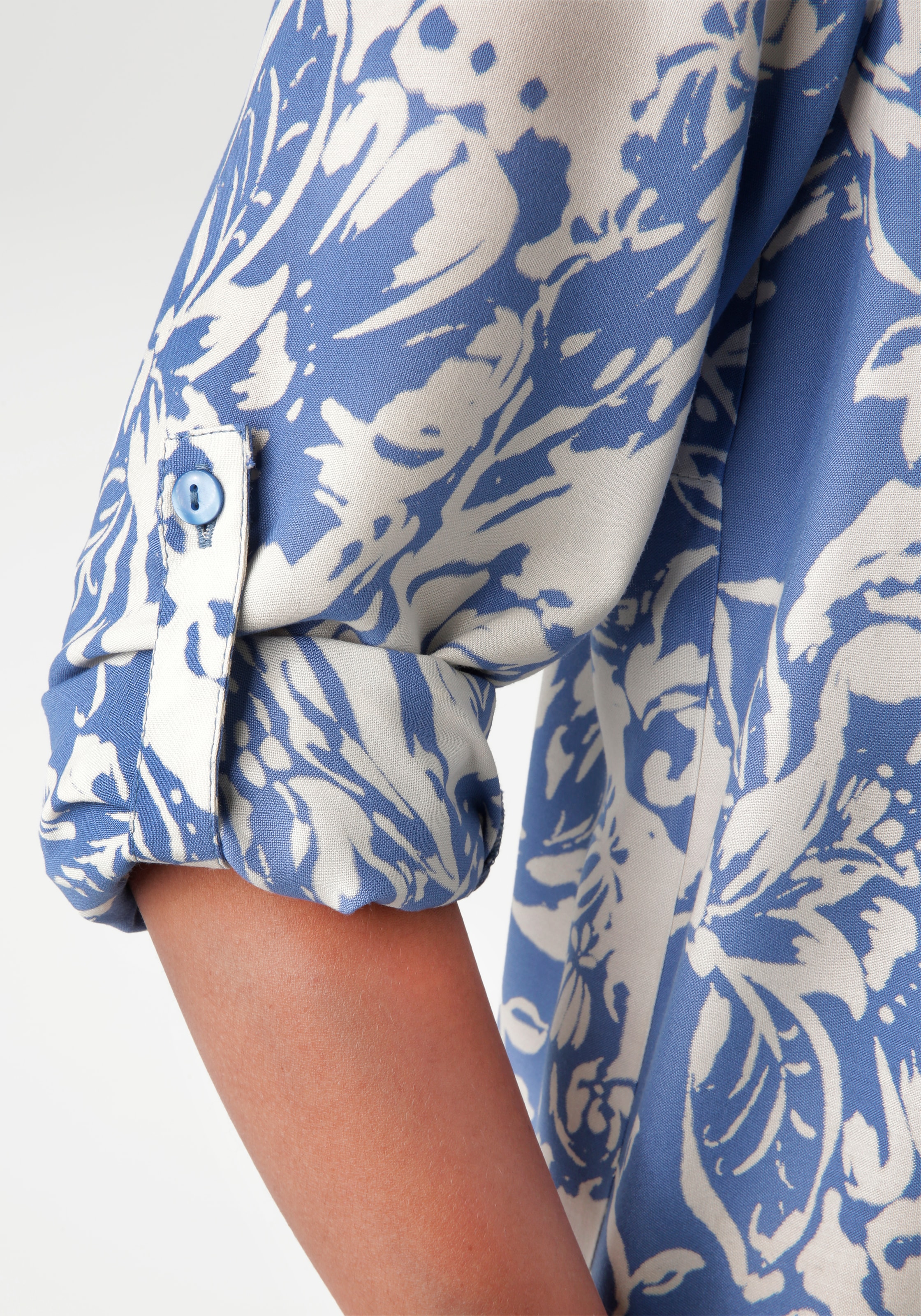Aniston CASUAL Maxikleid, mit großflächigem. grafischen Blumendruck
