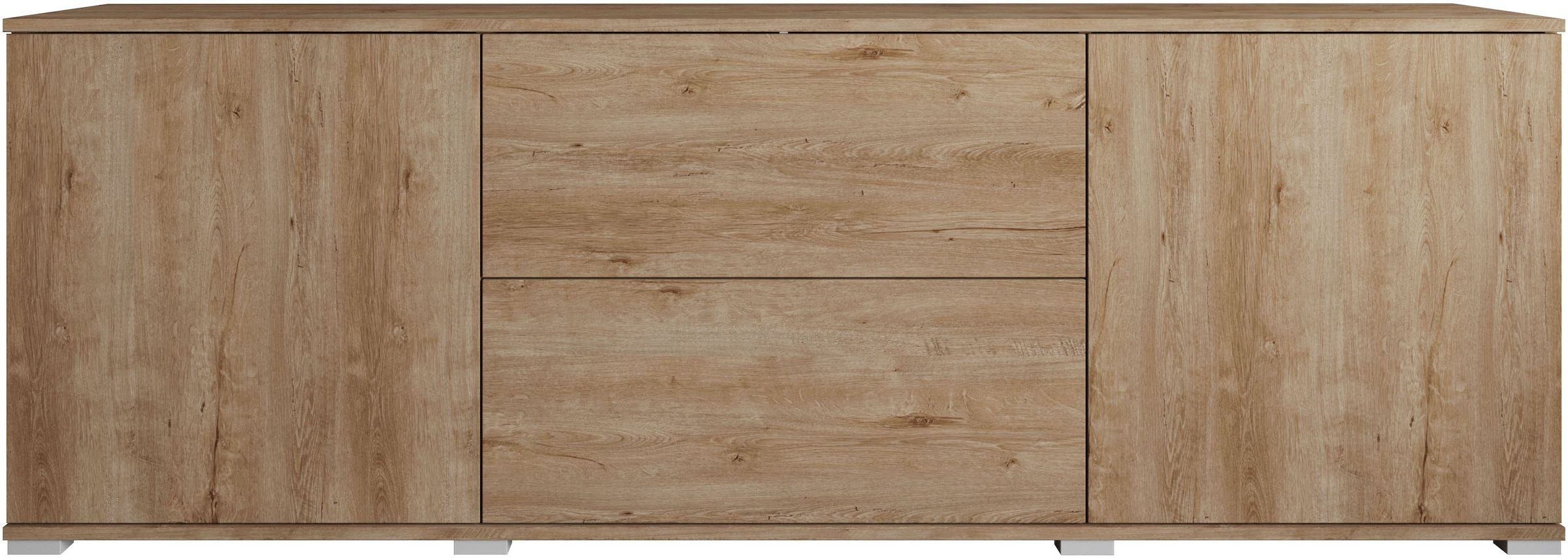 INOSIGN Lowboard »Kenia«, (1 St.), 2 Türen, 2 Schubladen, Breite 180 cm, höhenverstellbare Einlegeböden
