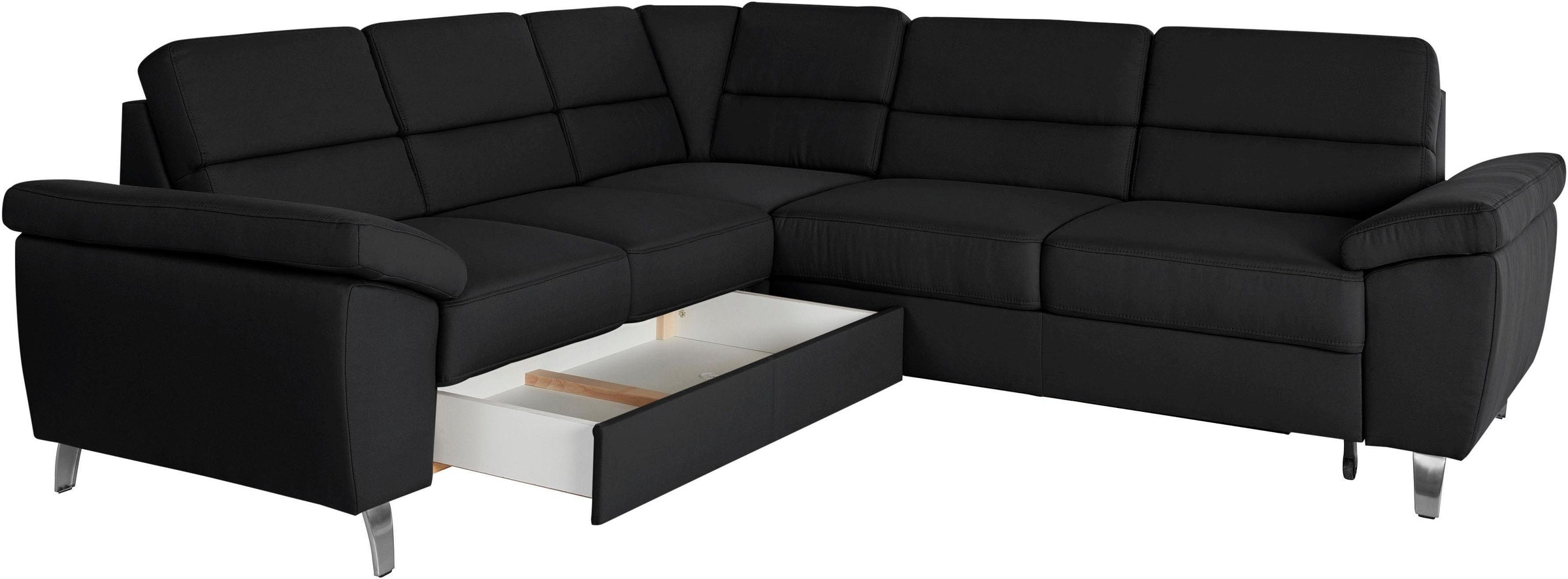 sit&more Ecksofa »Sorano L-Form«, wahlweise mit Bett- und Relaxfunktion, inkl. Bettkasten