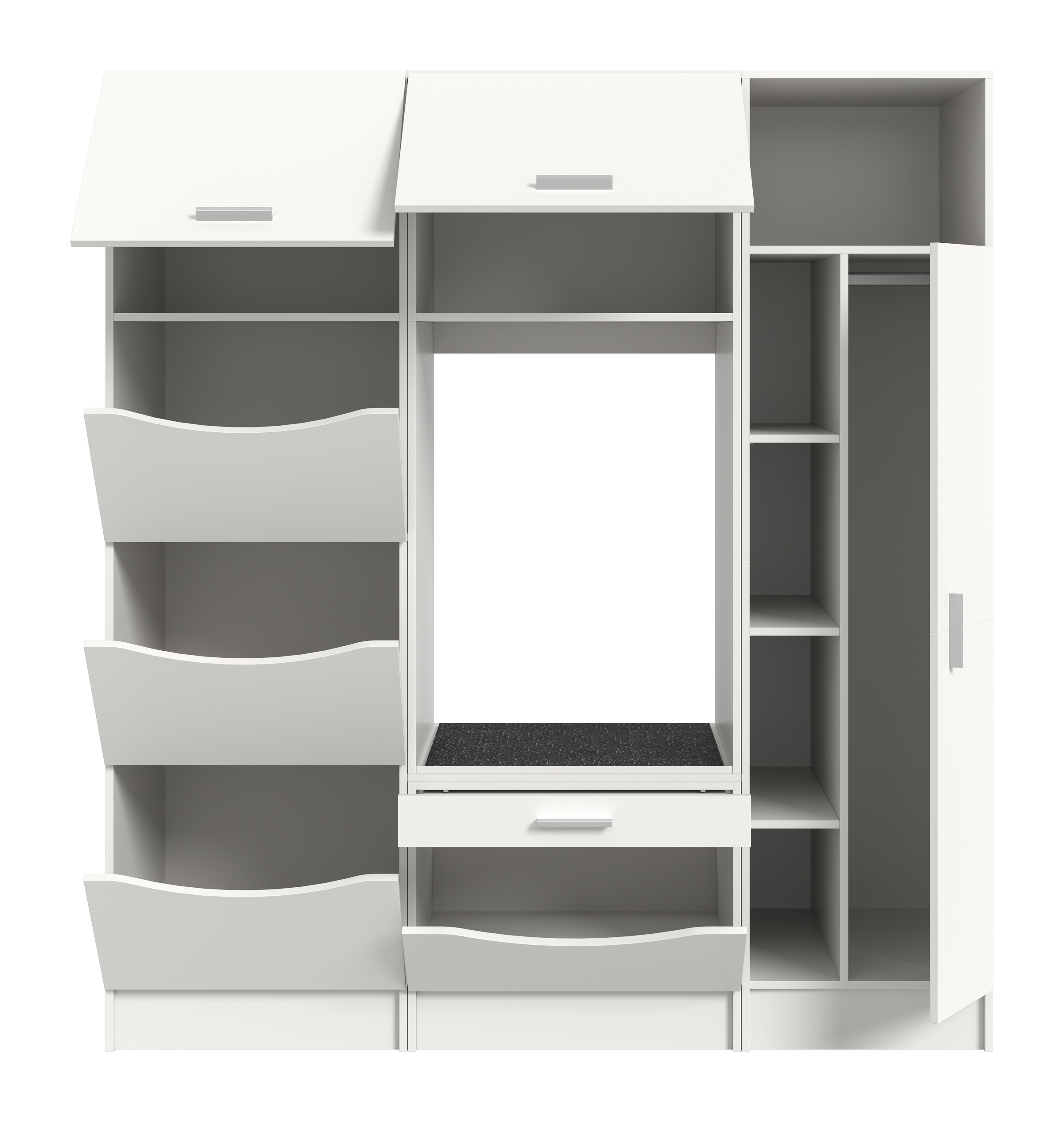 welltime Badmöbel-Set »FALAS,  3-teilig, Hauswirtschaftsraum Set, Breite 176 cm« 1x Wäsche-, 1x Waschmaschinenumbau-, 1x Mehrzweckschrank, 