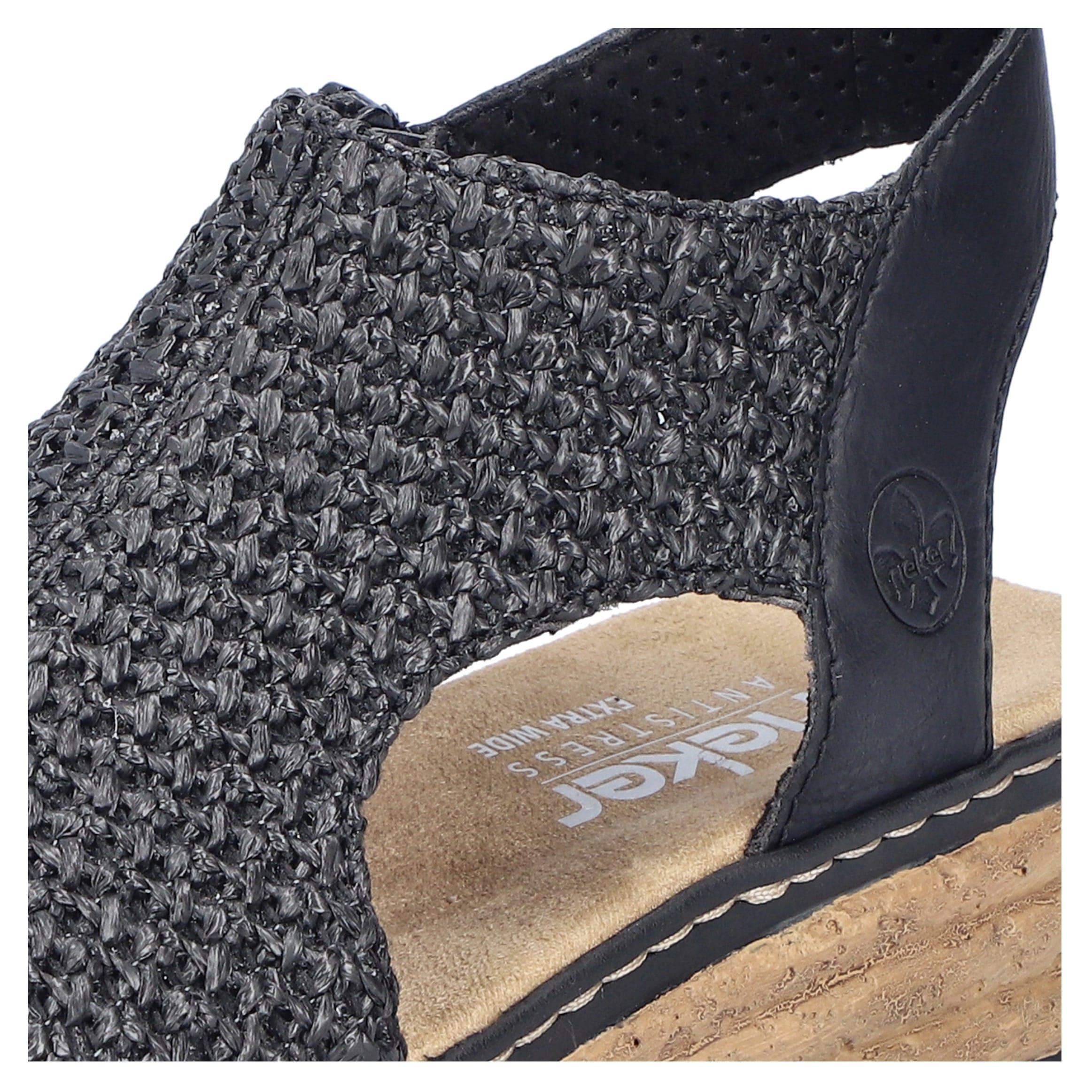 Rieker Plateausandale, Sommerschuh, Sandalette, Urlaubschuh mit Reißverschluss