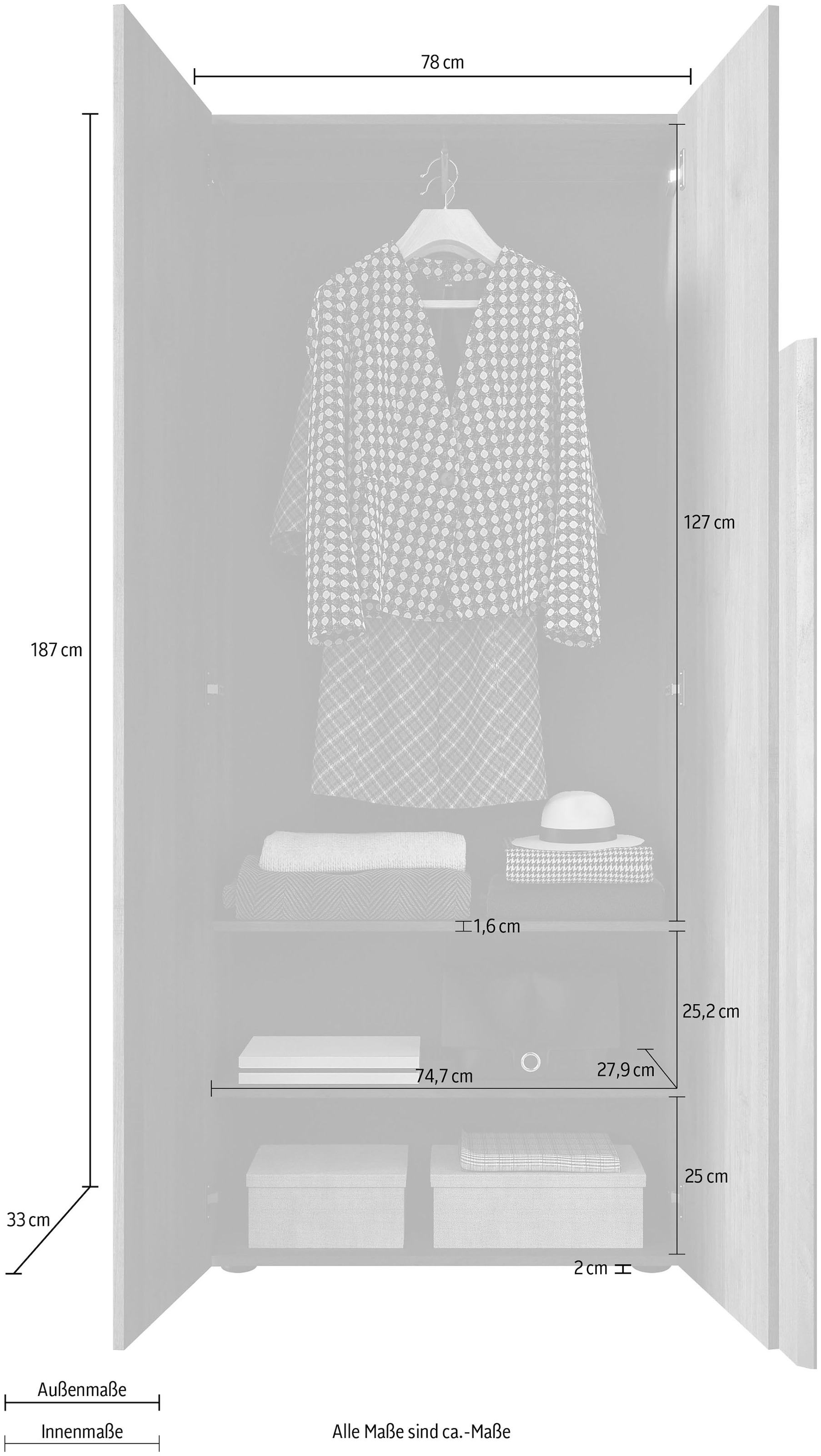 INOSIGN Garderobenschrank »Jupiter«, Breite 78 cm