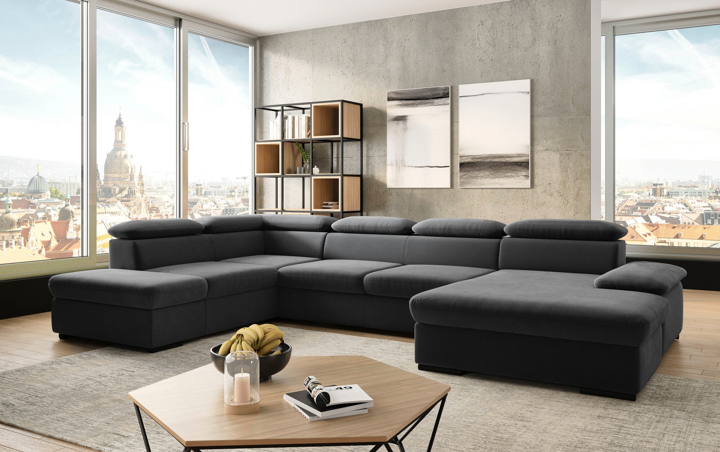 sit&more Wohnlandschaft »Alcudia U-Form«, wahlweise mit Bettfunktion