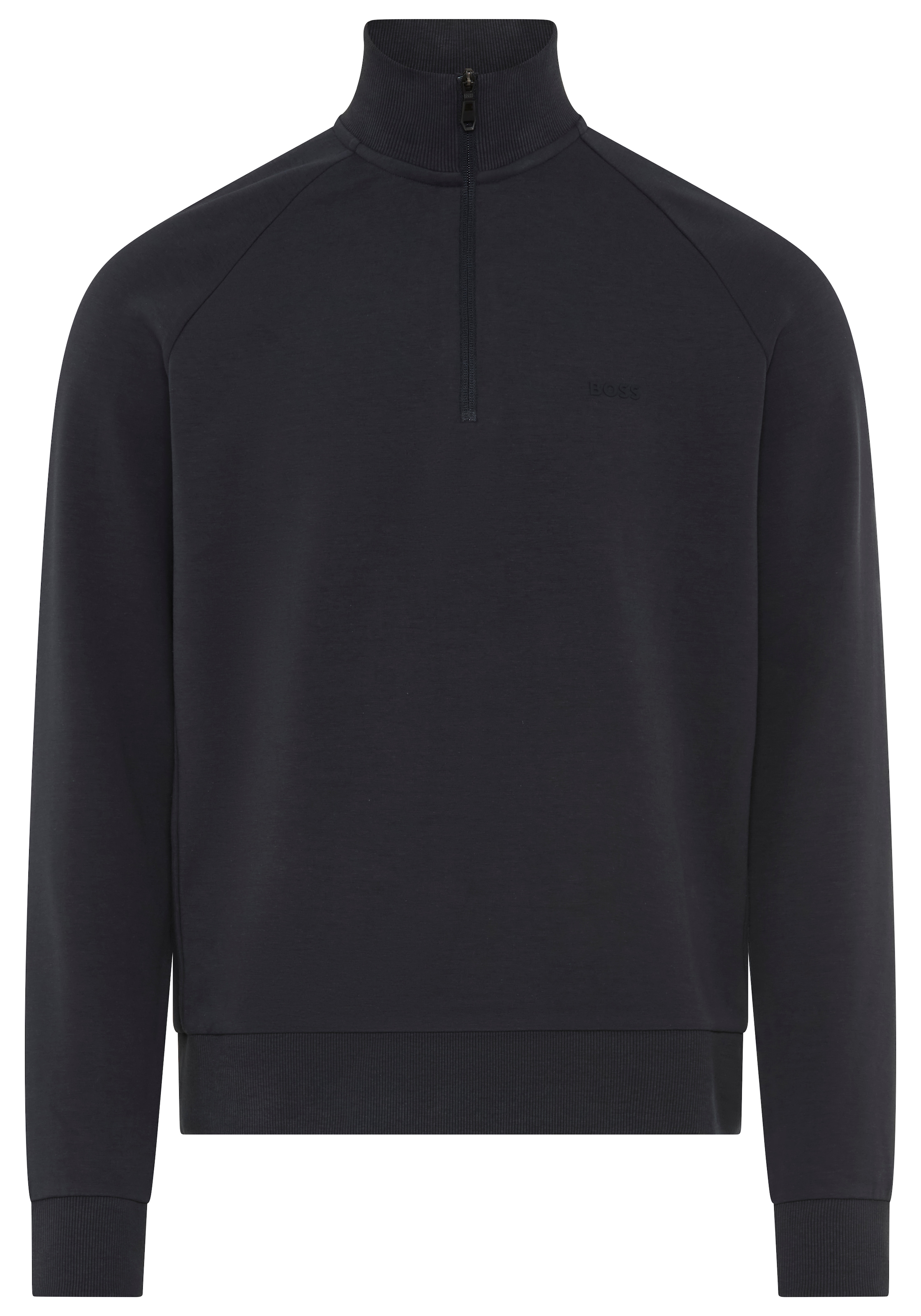 BOSS GREEN Sweatshirt , Troyer-Form, Regular Fit, Baumwollmischung
