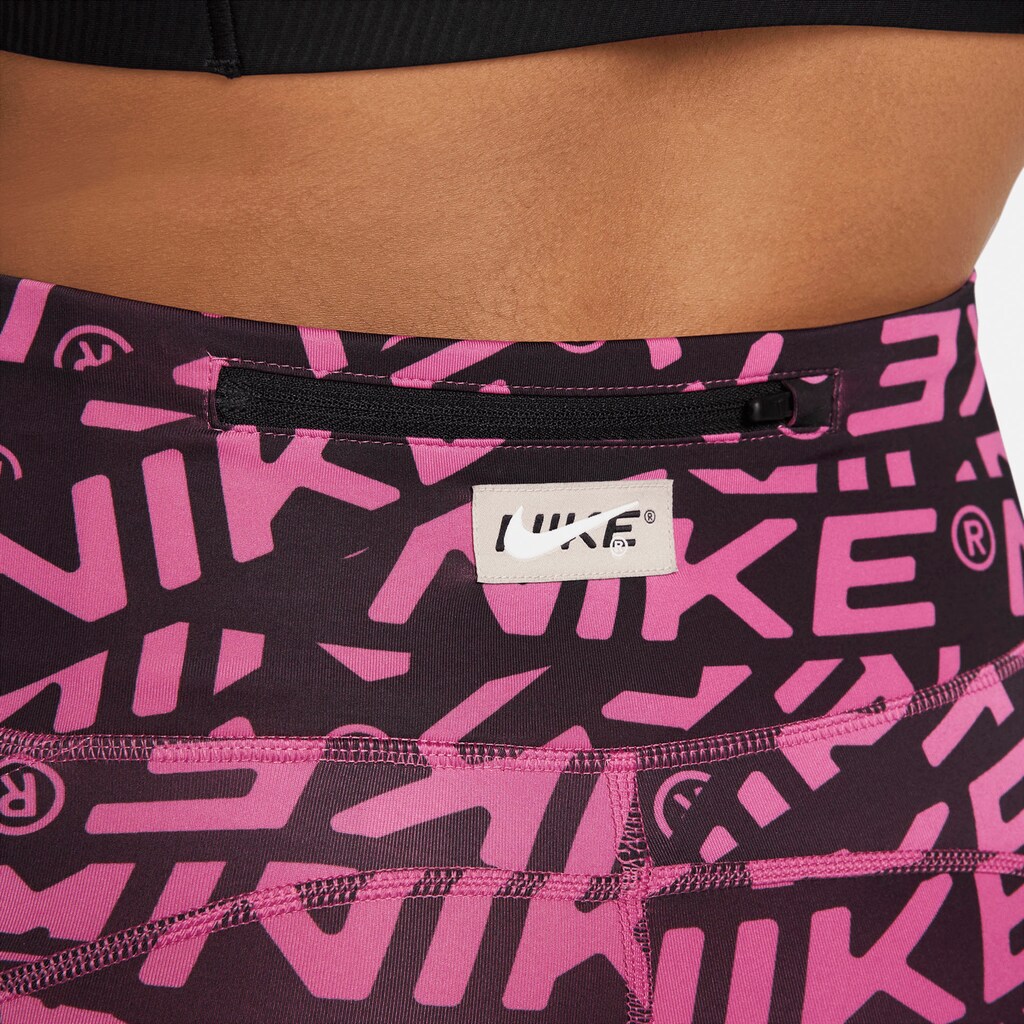 Nike Trainingstights »Dri-FIT Fast Women's Mid-Rise Allover Print Leggings«