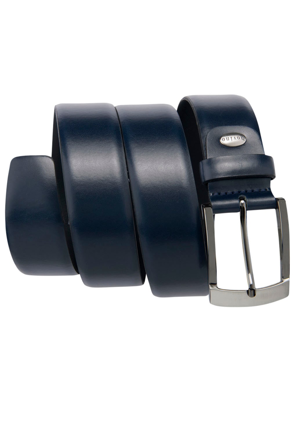 Bernd Götz Herren Ledergürtel mit aufwendiger Schraubmontage in blau, Größe 90