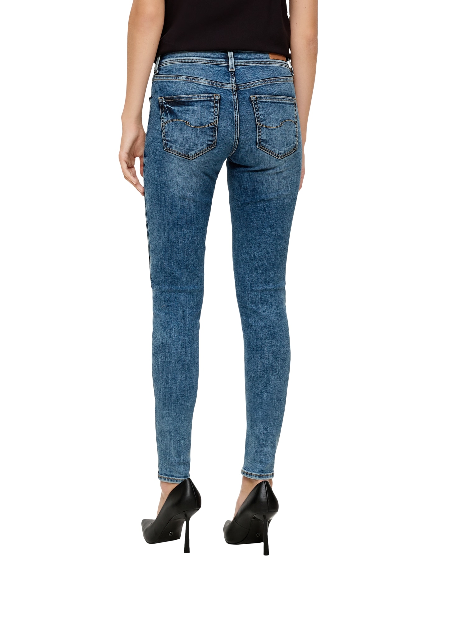 QS 5-Pocket-Jeans, in Washed-Optik