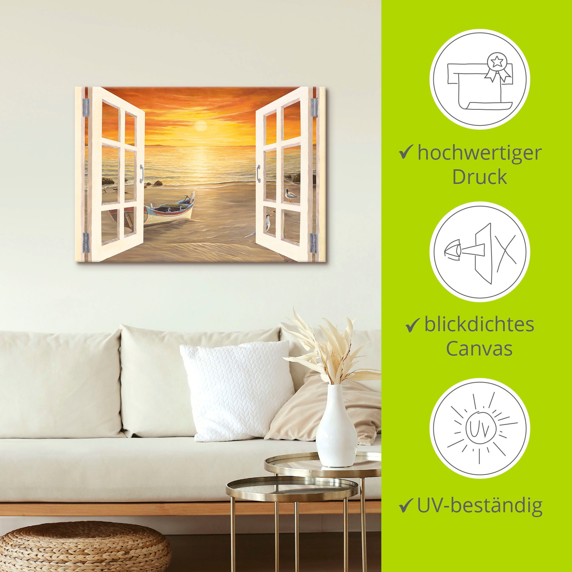 Artland Wandbild »Möwen«, Meer Bilder, (1 St.), als Alubild, Leinwandbild, Wandaufkleber oder Poster in versch. Größen
