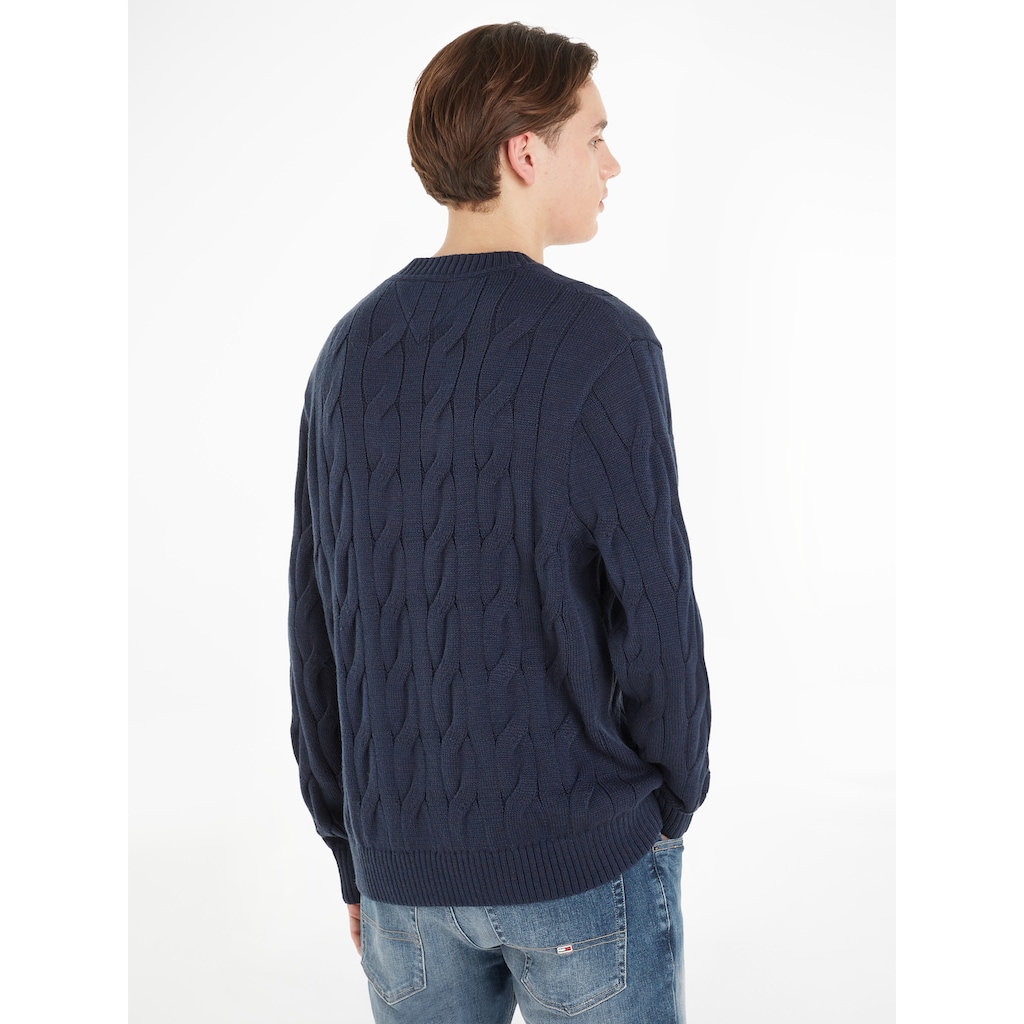 Tommy Jeans Strickpullover »TJM RLX FLAG CABLE KNIT SWEATER«