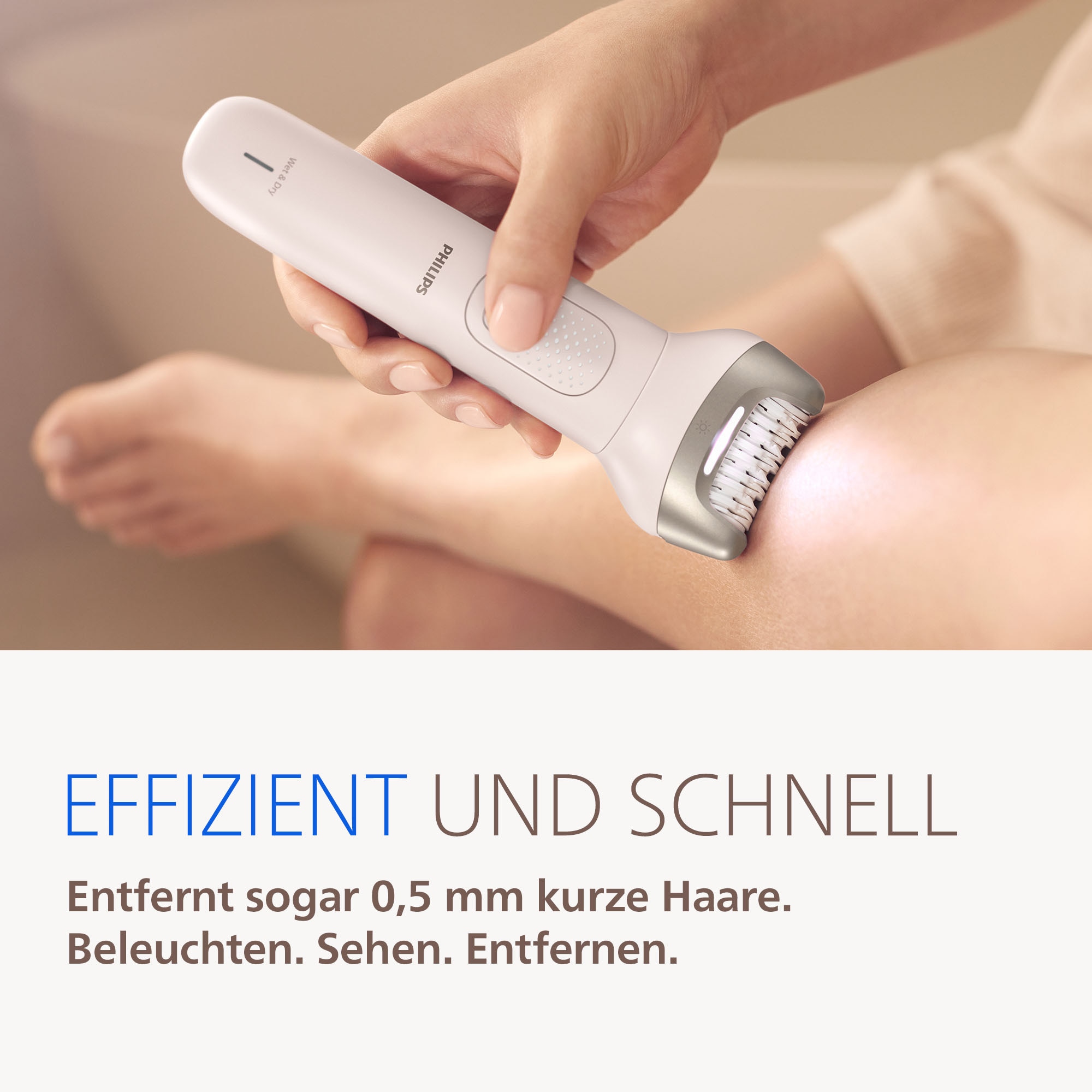 Philips Epilierer »Series 9900 BRE738/00« 4 Stk. Aufsätze Nass-und Trockenfunktion, inkl.Gesichtsreinigungsbürste