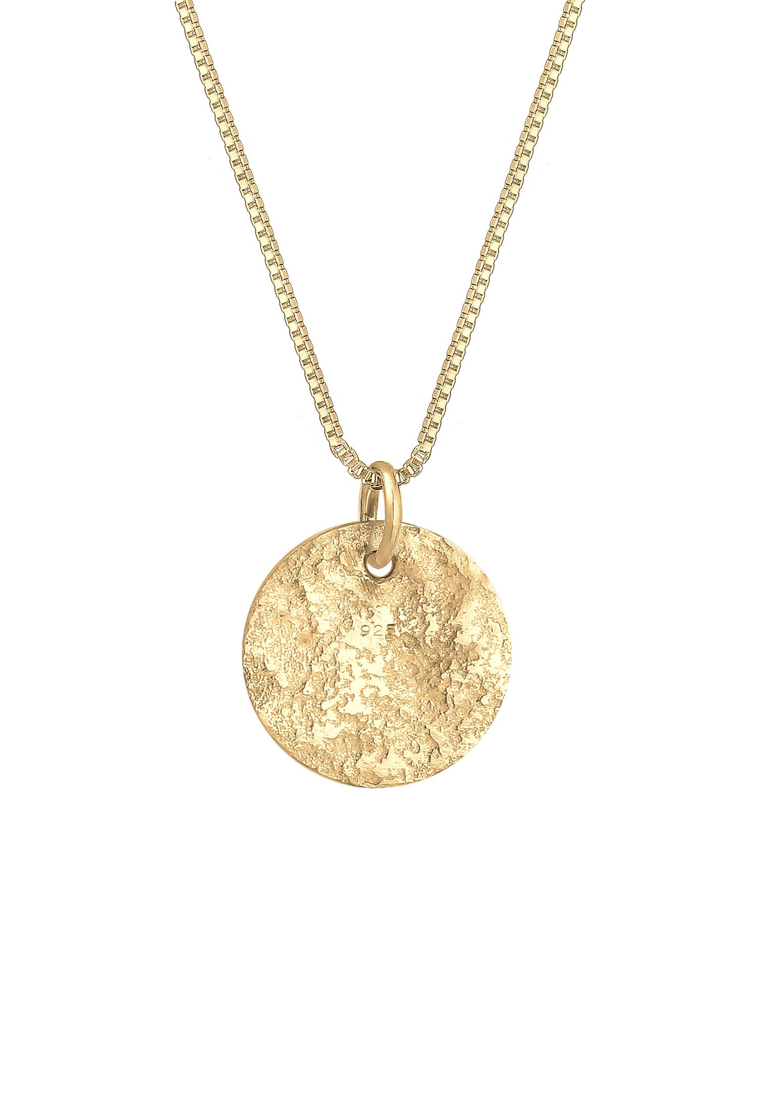 Elli Kette mit Anhänger »Halskette Plättchen Organic 925 Sterling Silber«