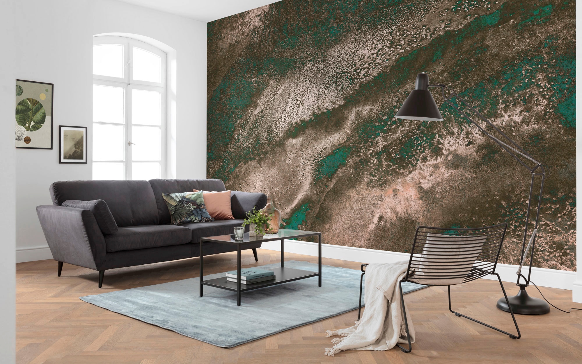 Komar Vliestapete »Digitaldruck Vlies -  Molten Copper - Größe 400 x 280 cm« bedruckt glatt Wohnzimmer, Schlafzimmer