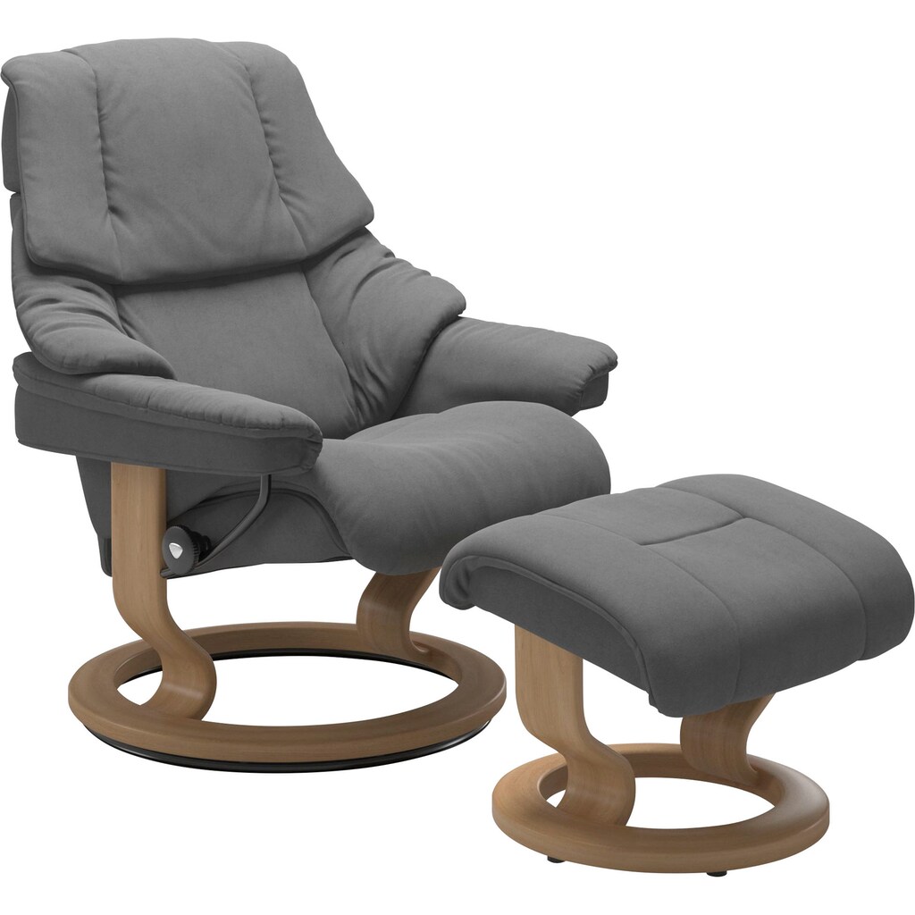 Stressless® Relaxsessel »Reno«, (Set, Relaxsessel mit Hocker)