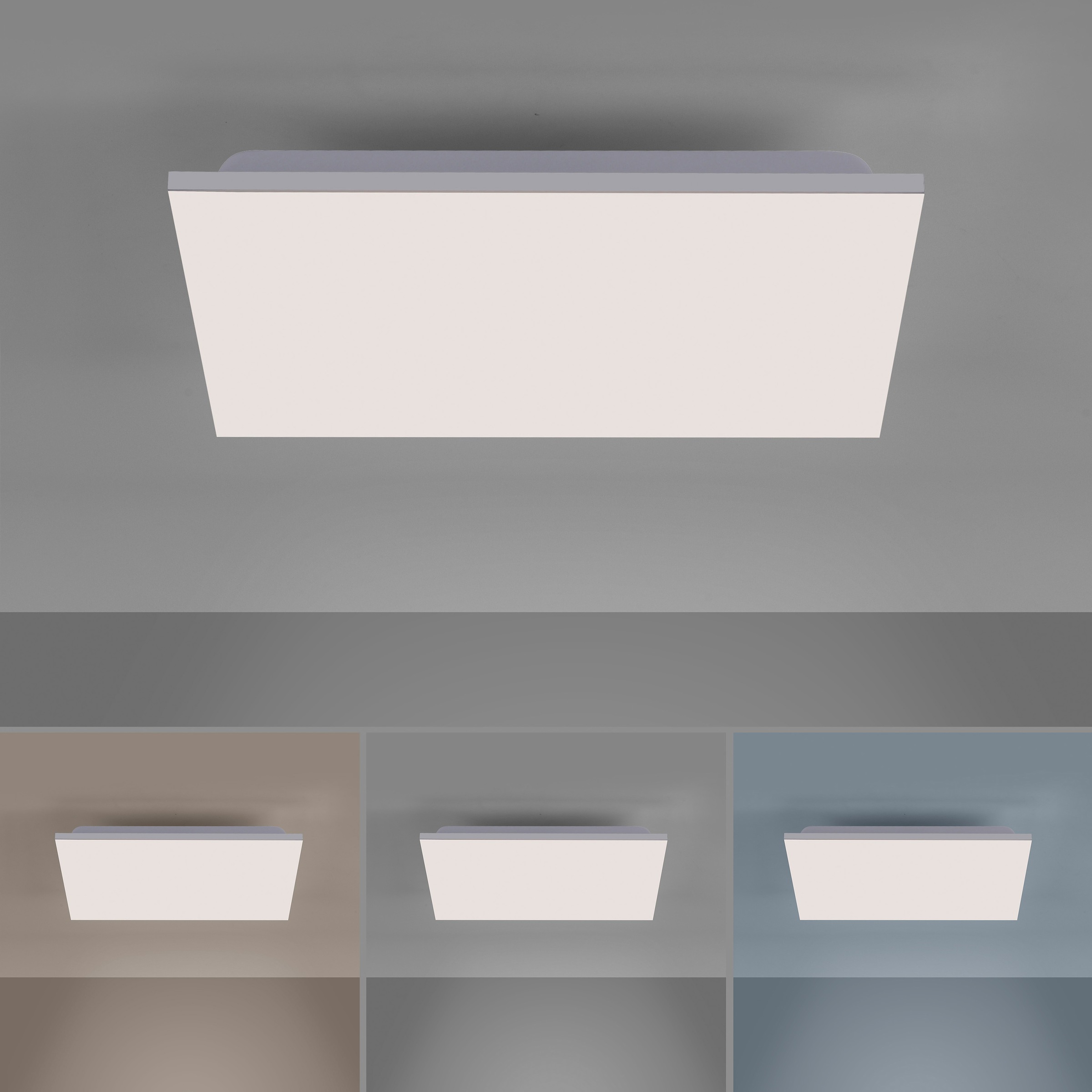 my home LED Deckenleuchte »Floki«, 2 flammig-flammig, rahmenlos, mit CCT  und RGB Backlight, dimmbar Deckenlampe bei OTTO