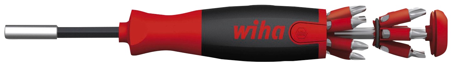 Wiha Bit-Schraubendreher »38600«, 12-tlg. Bit-Set im Griff integriert, LiftUp 25 magnetisch gemischt, 1/4
