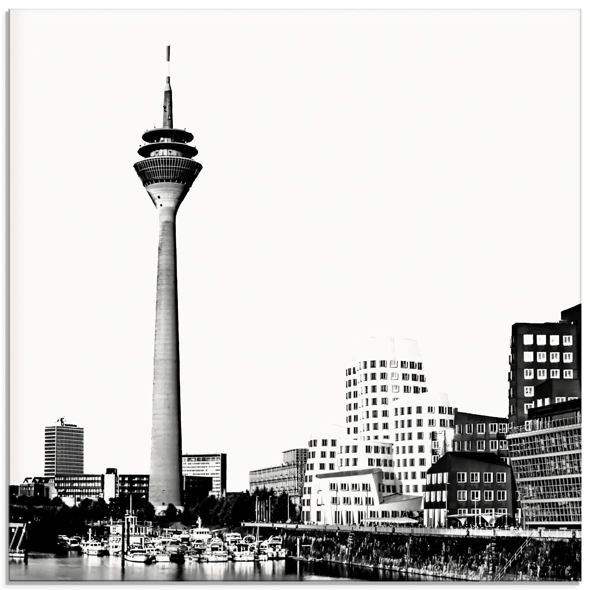 Artland Glasbild »Düsseldorf Collage Skyline 15«, Deutschland, (1 St.)