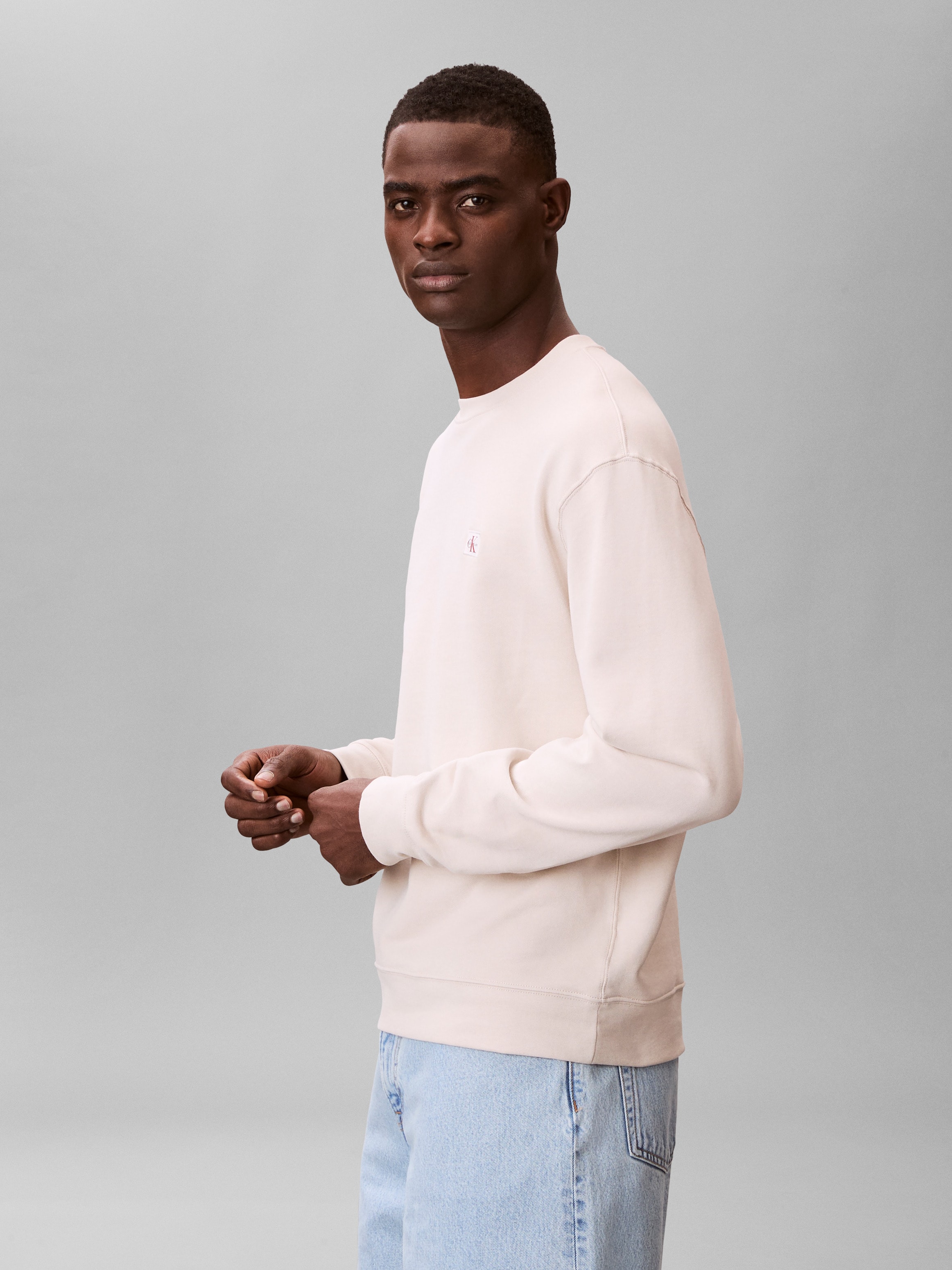 Calvin Klein Jeans Sweatshirt »400GSM TRRY BDG CRWN«, Mit Rundhalsausschnitt
