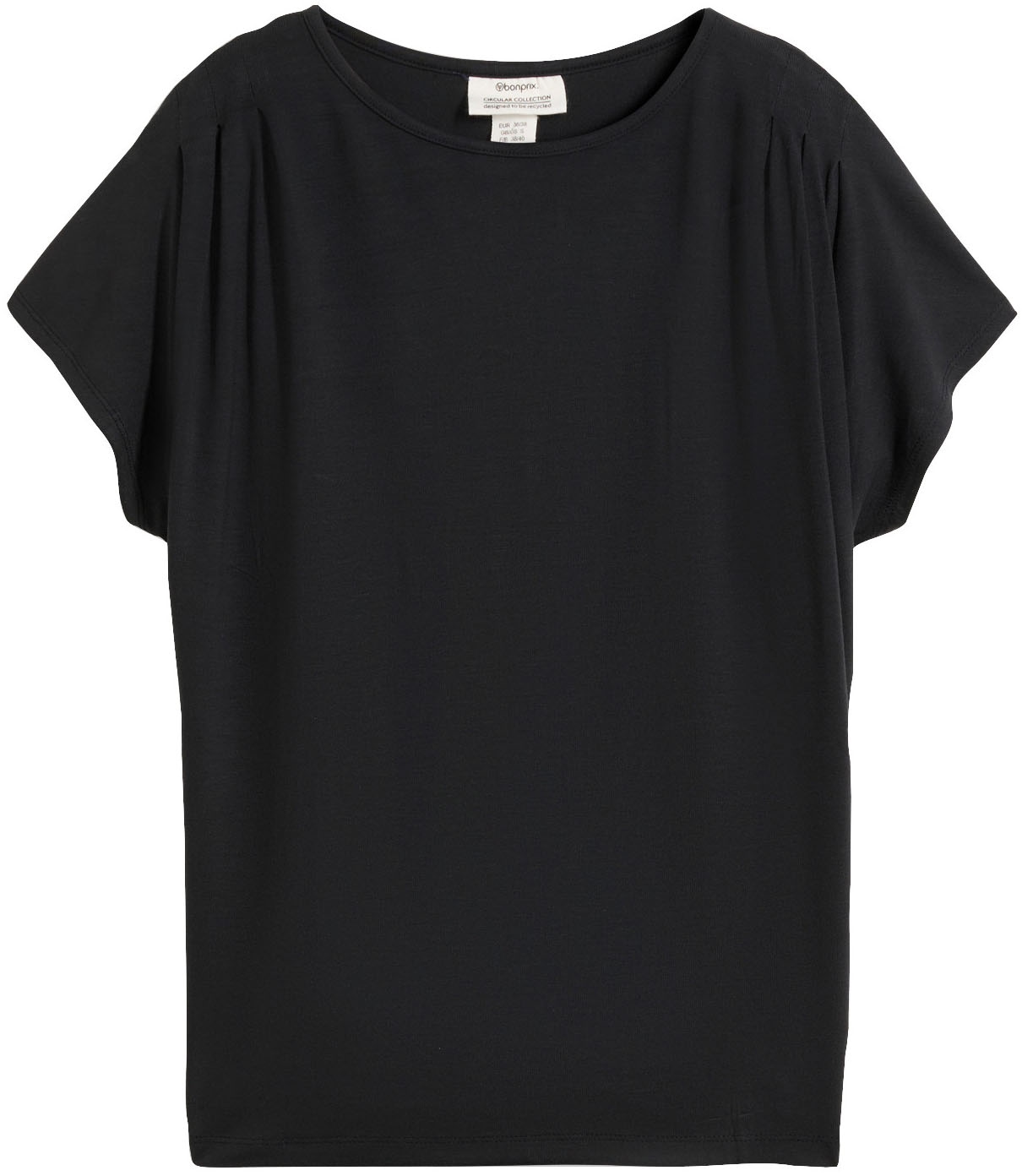bonprix T-Shirt Oversize-Passform, Kurzarm, mit Raffung an der Schulter